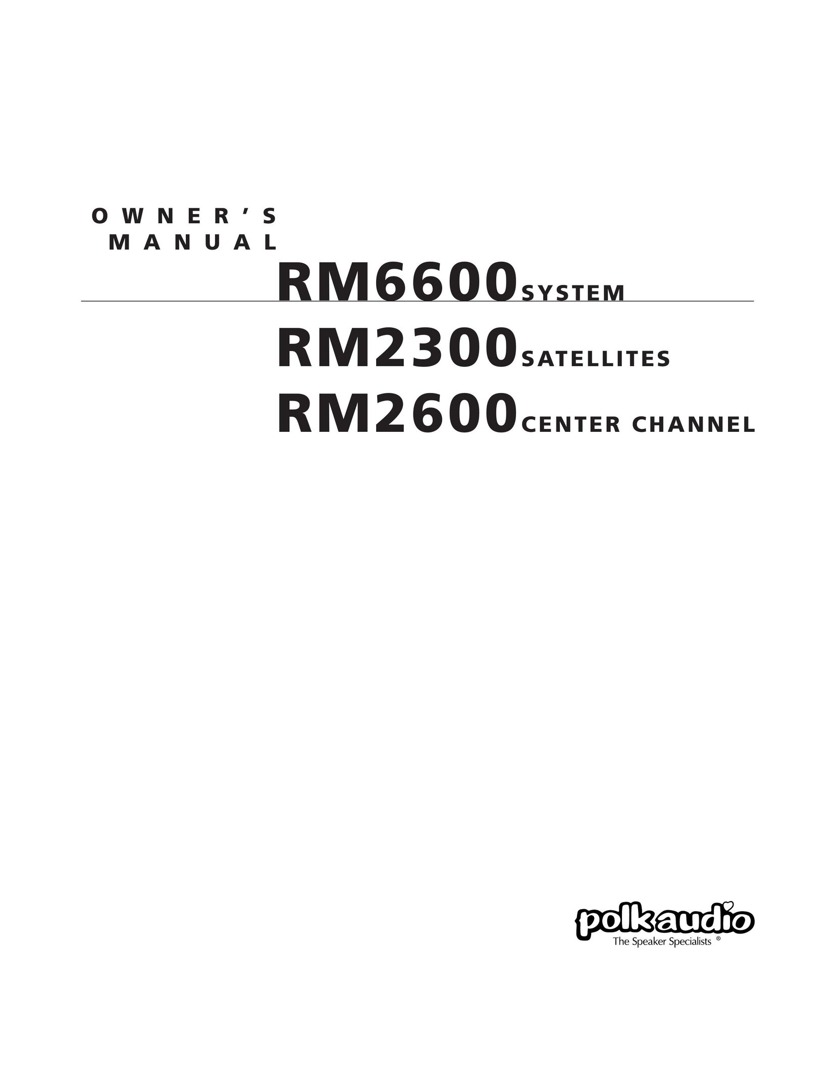 Polk Audio RM2600 TV Antenna User Manual
