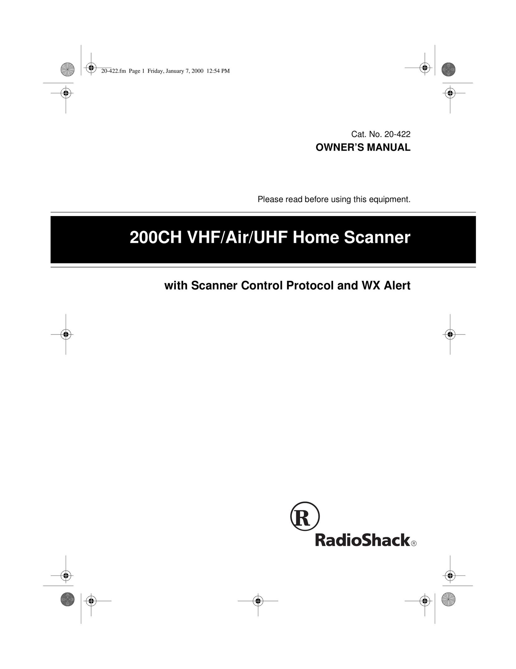 Radio Shack 20-422 TV Antenna User Manual