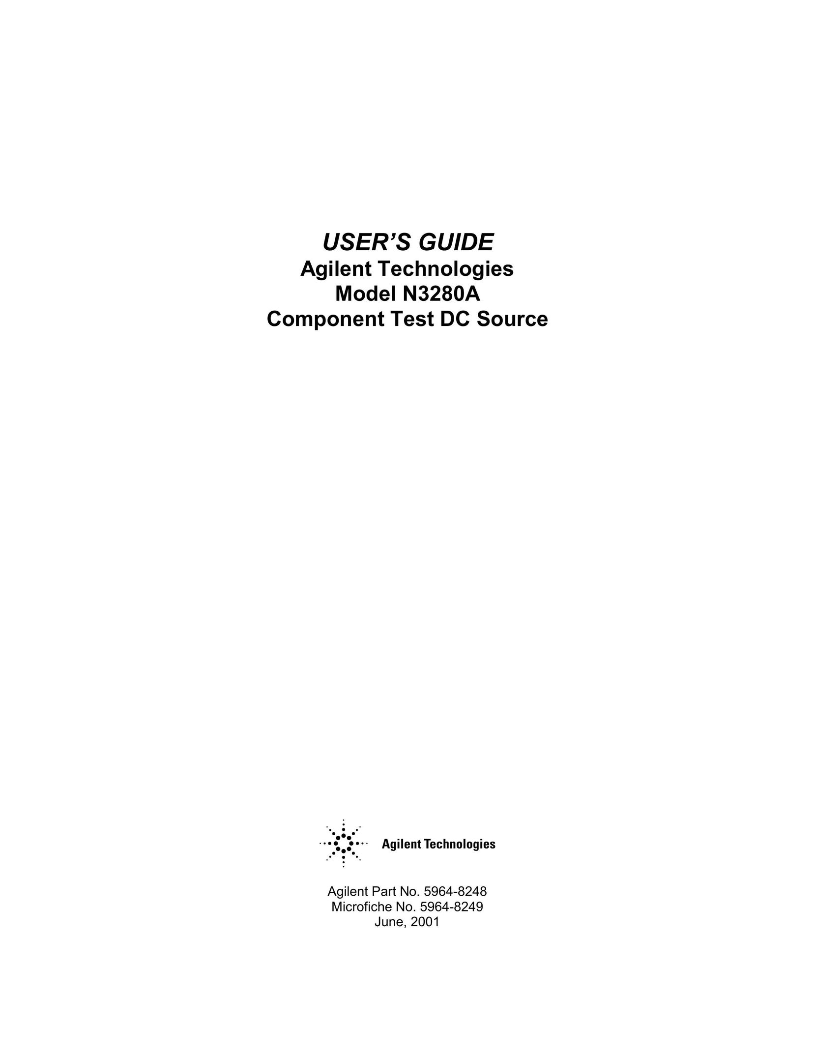 Agilent Technologies N3280A TV Cables User Manual
