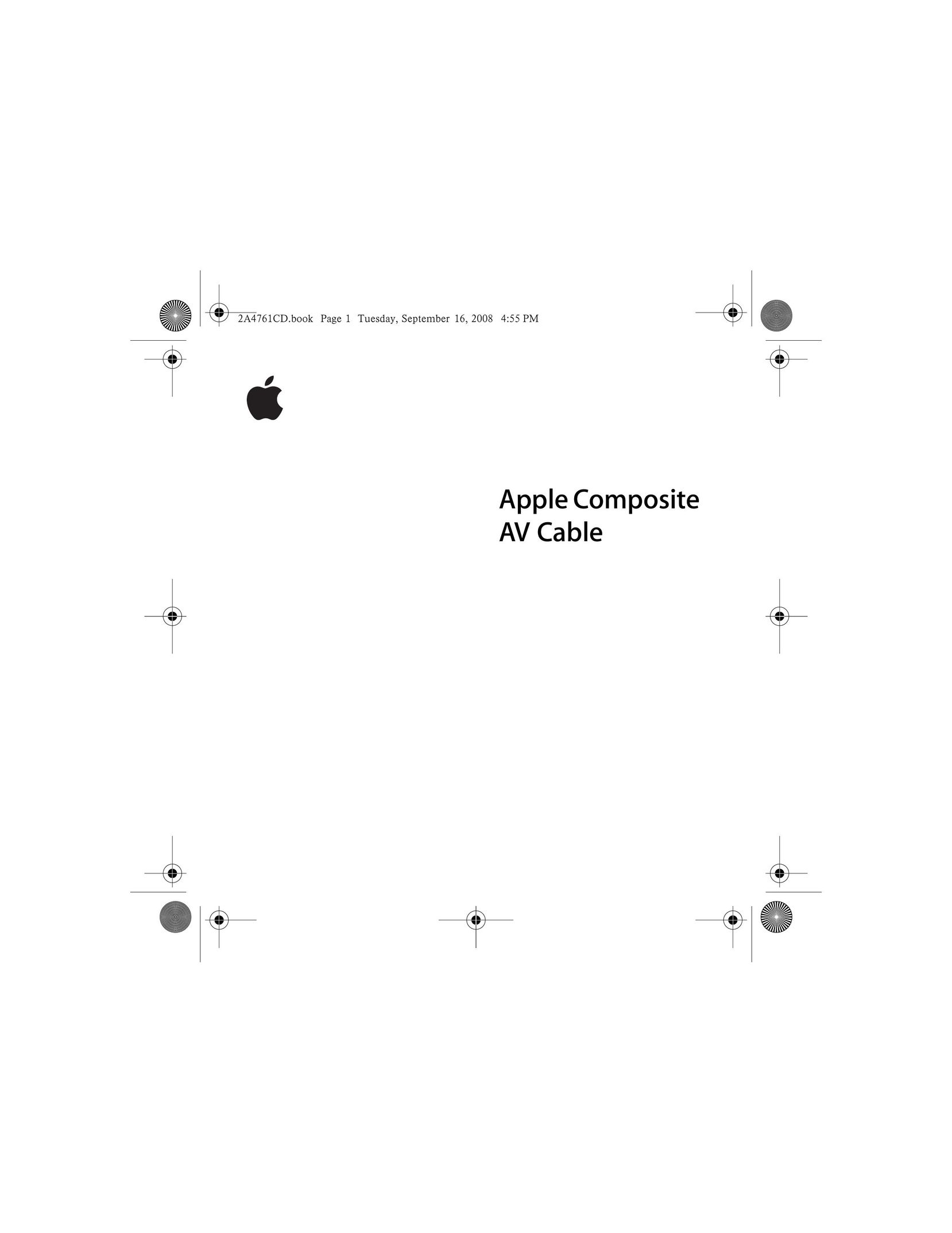 Apple 2A034-4761-A TV Cables User Manual