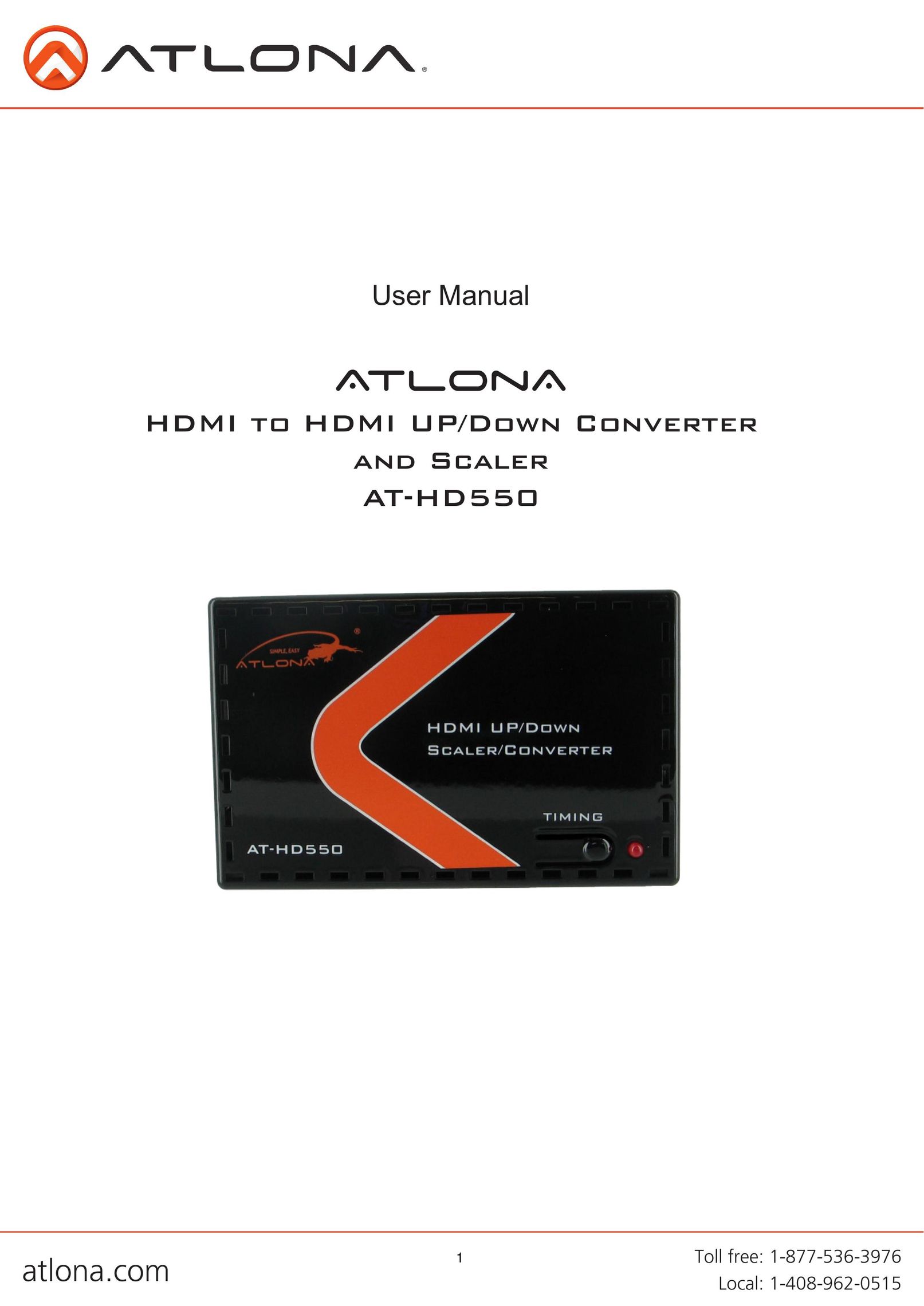 Atlona AT-HD550 TV Cables User Manual