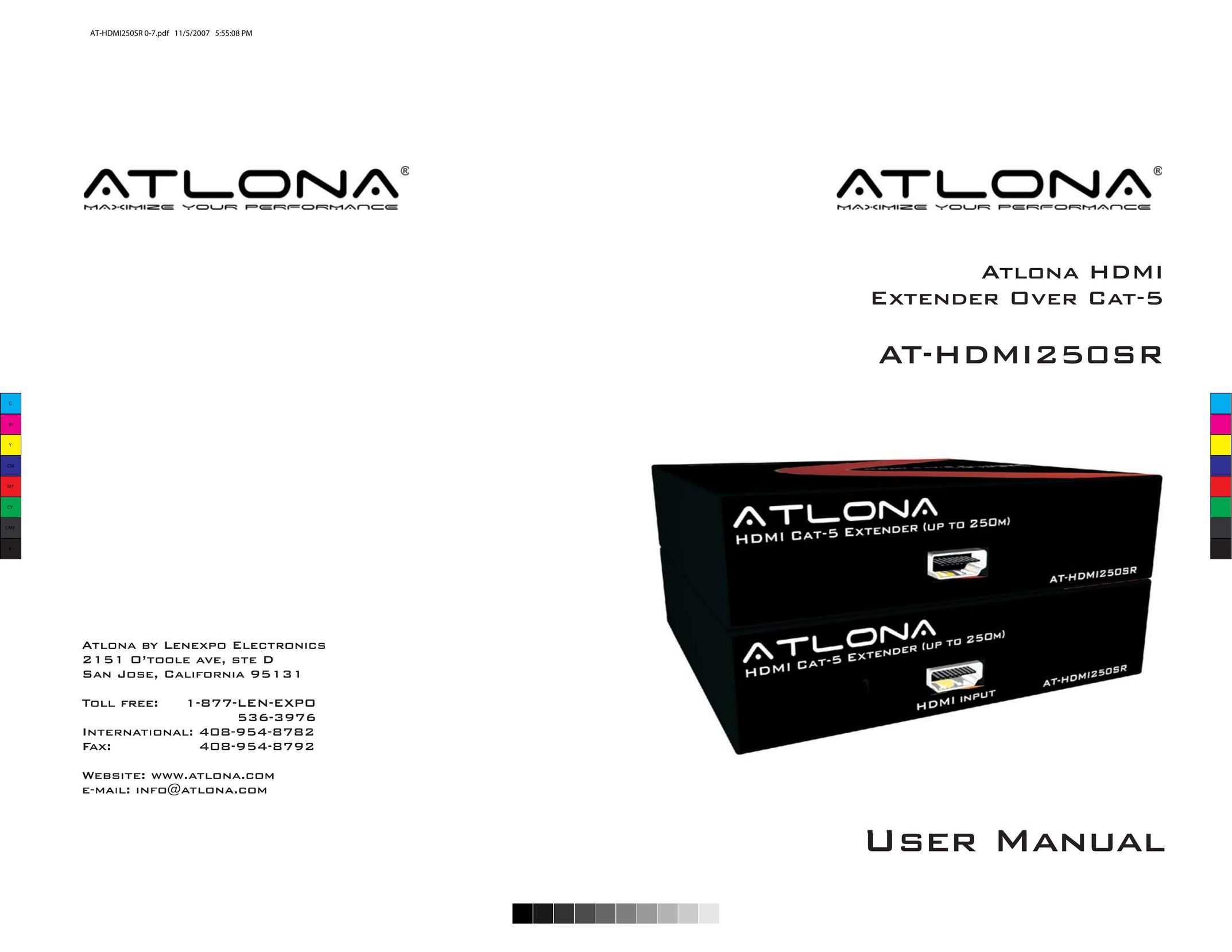 Atlona AT-HDMI250SR TV Cables User Manual