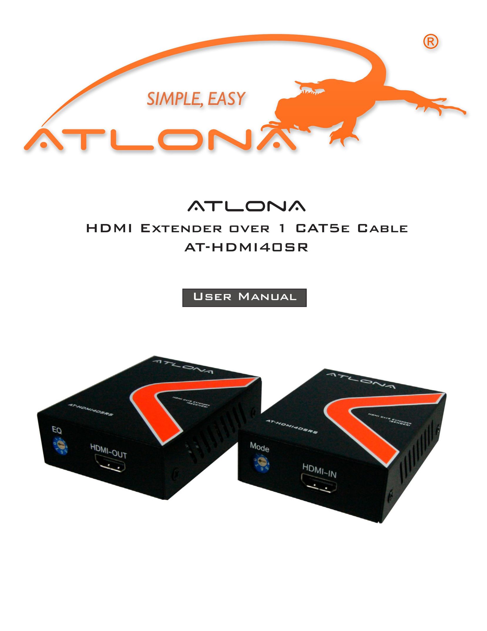 Atlona AT-HDMI40SR TV Cables User Manual