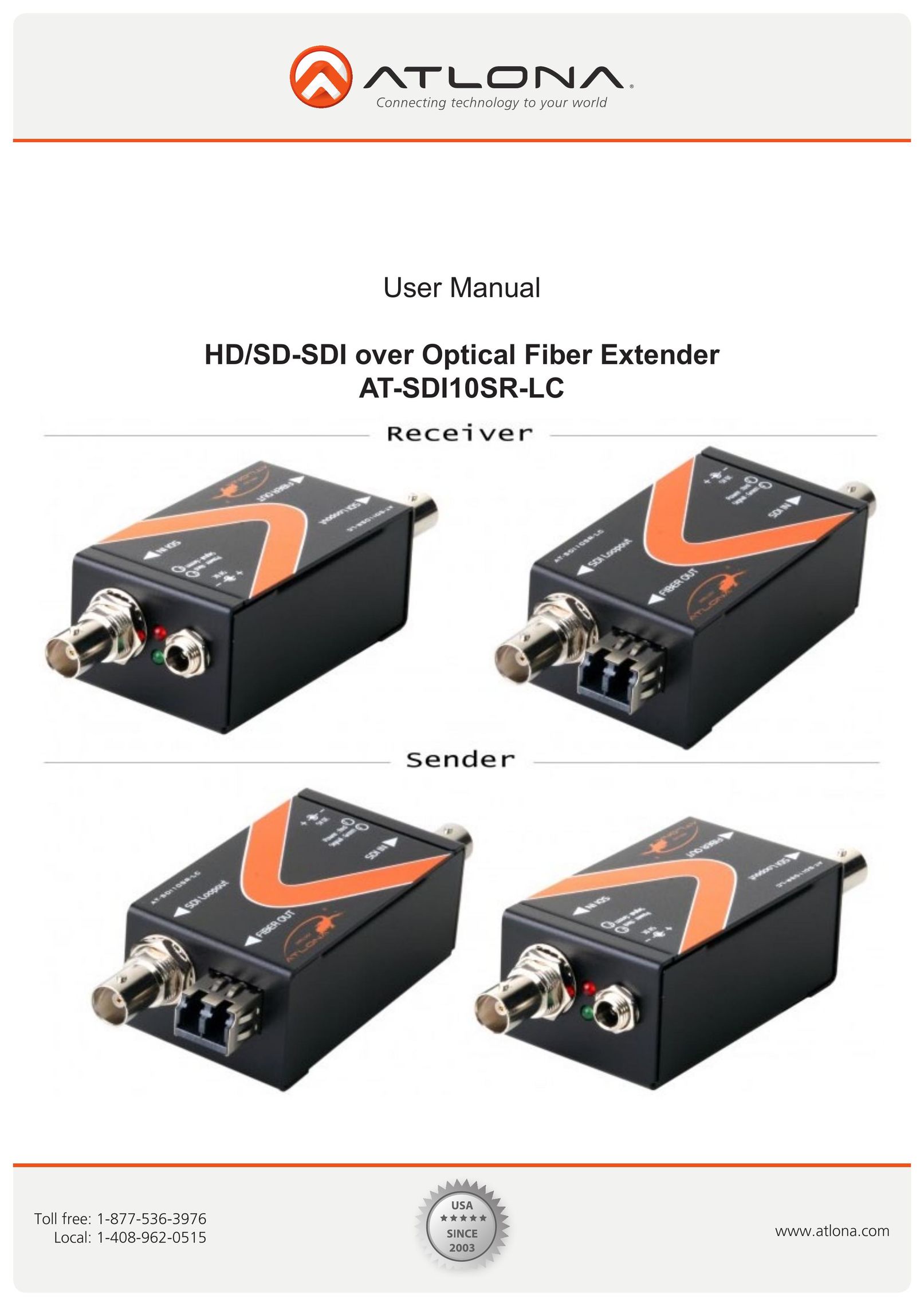 Atlona AT-SDI10SR-LC TV Cables User Manual