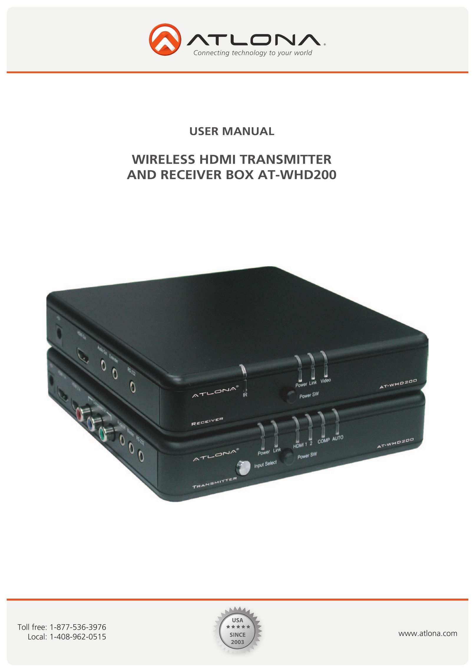 Atlona AT-WHD200 TV Cables User Manual