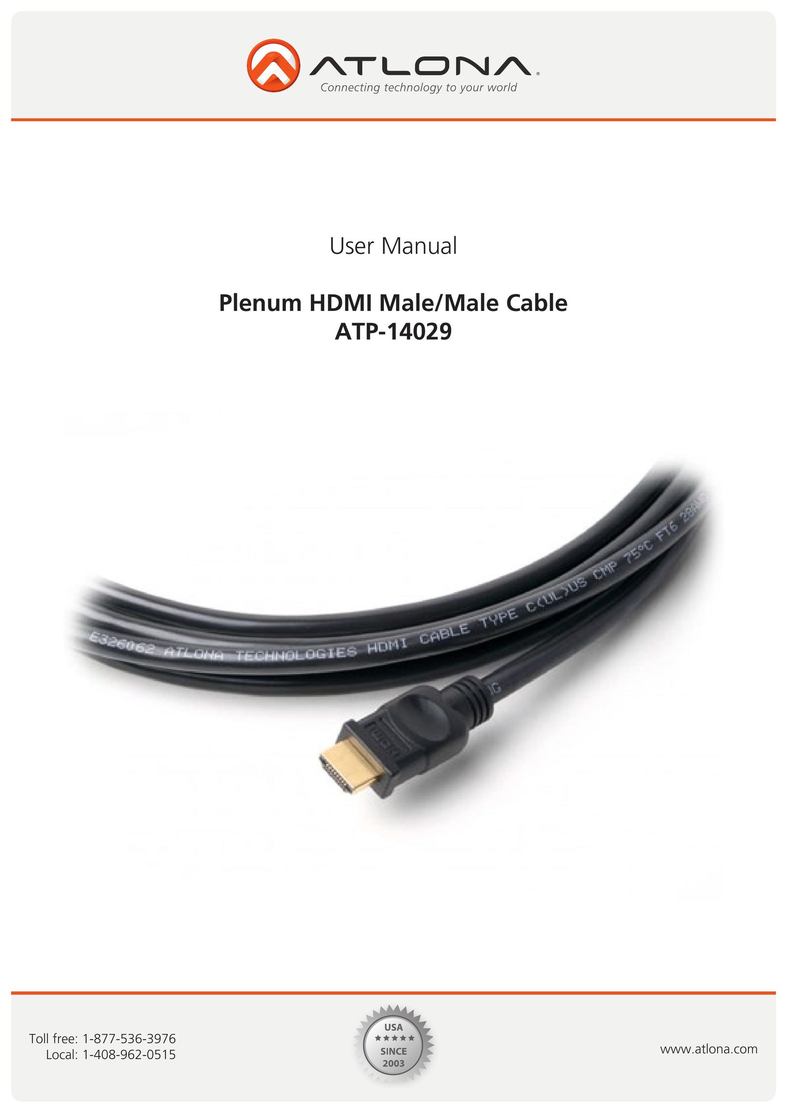 Atlona ATP-14029 TV Cables User Manual
