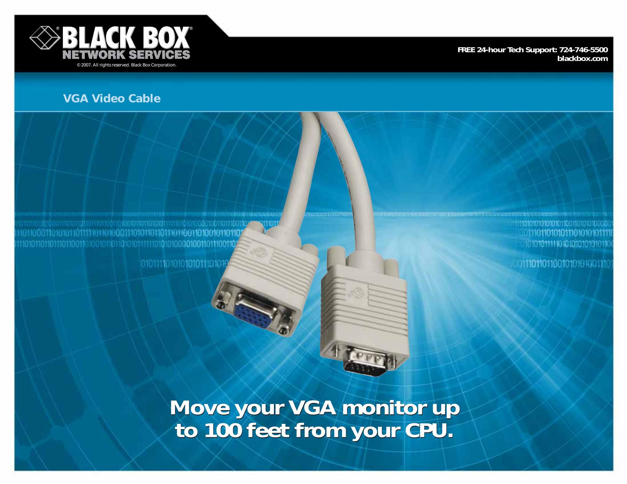Black Box VGA Video Cable TV Cables User Manual