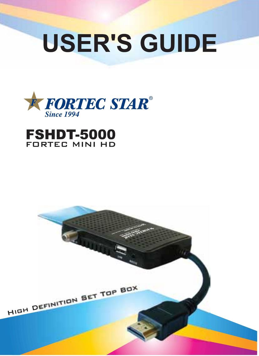 Fortec FSHDT-5000 TV Cables User Manual