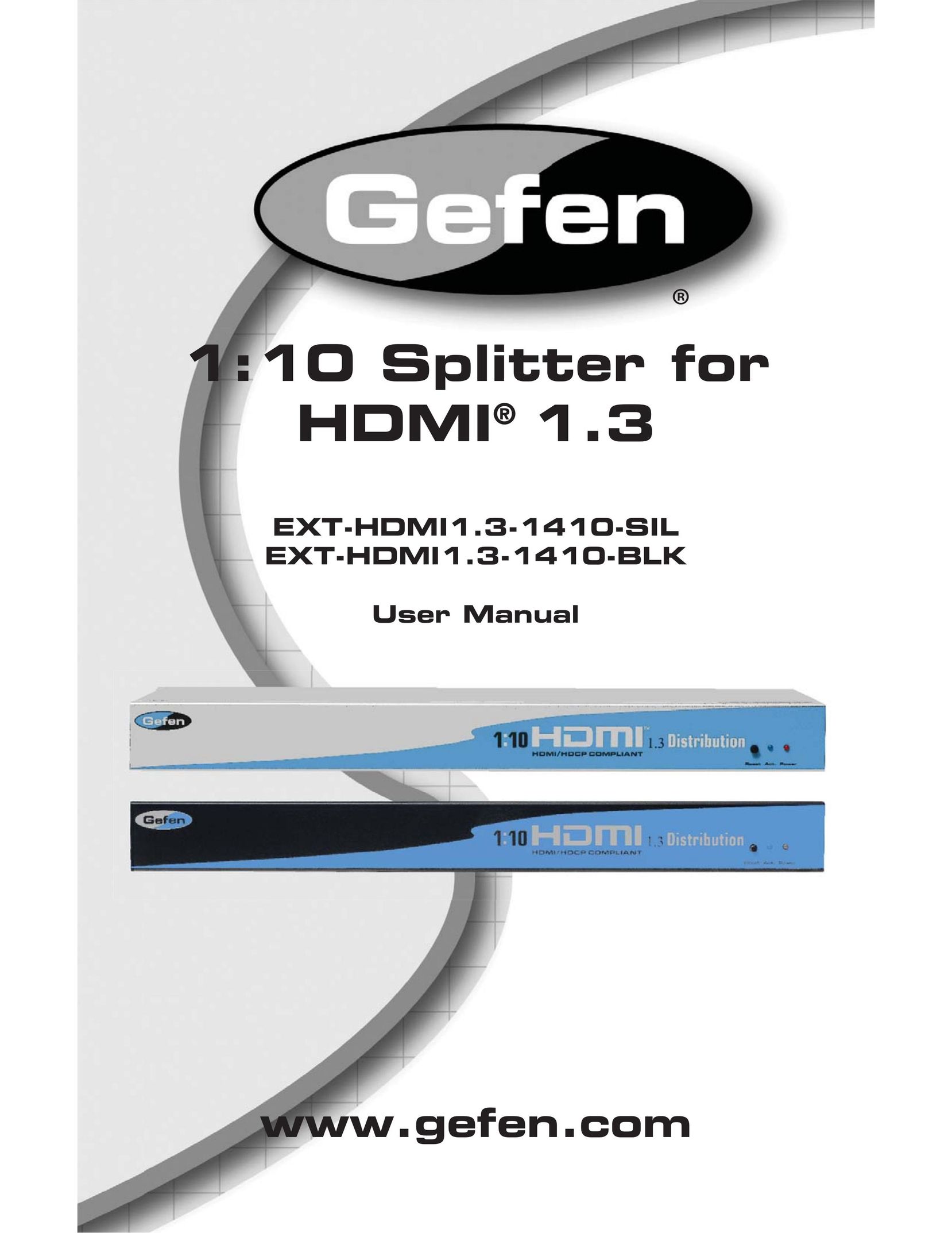 Gefen EXT-HDMI1.3-1410-BLK TV Cables User Manual