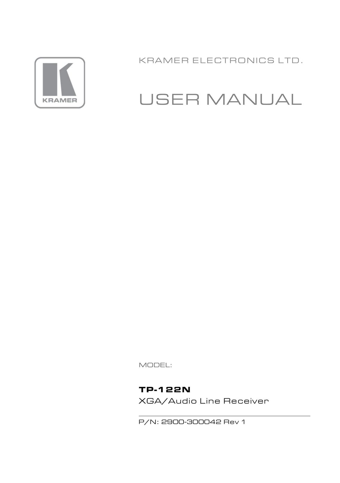 Kramer Electronics TP-122N TV Cables User Manual