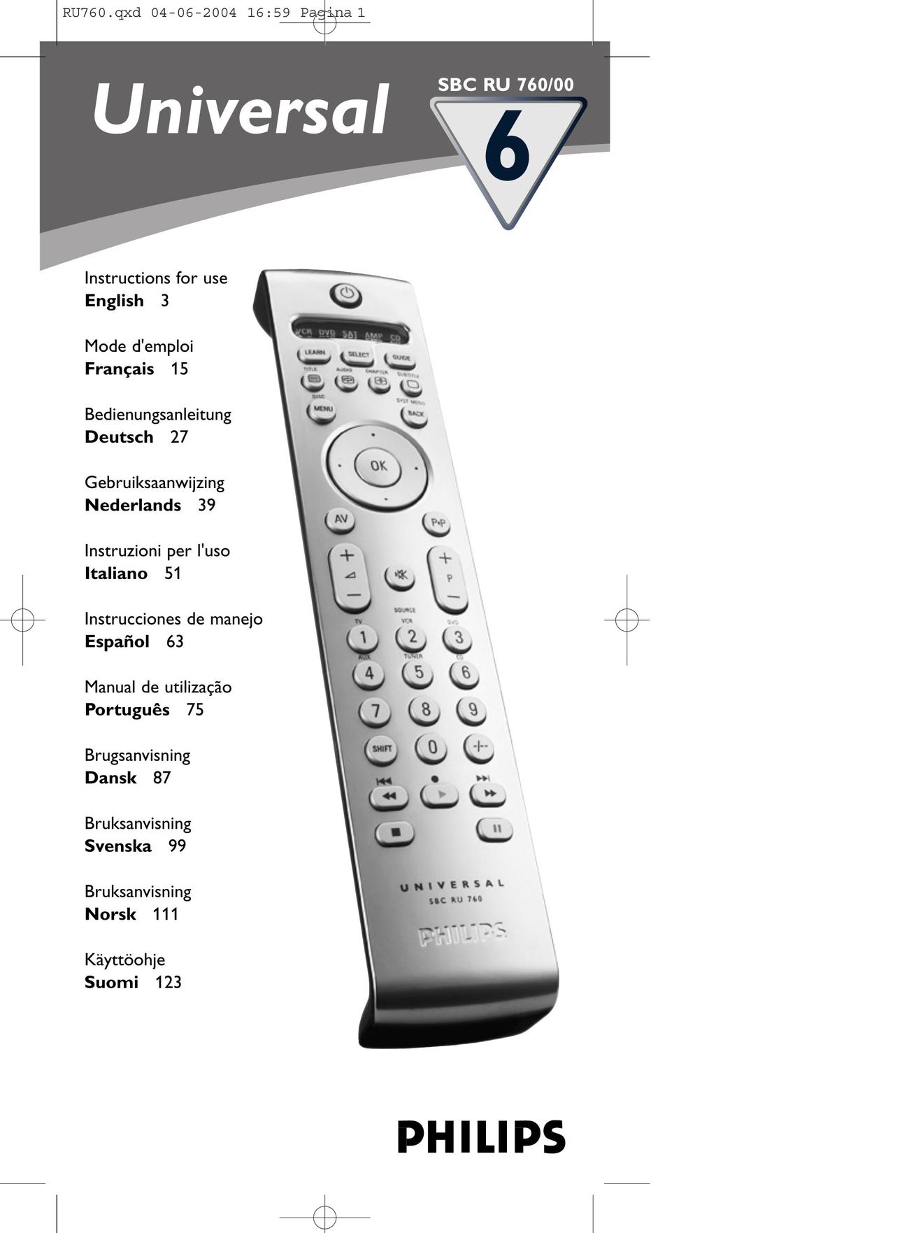 Mintek SBC RU760 TV Cables User Manual