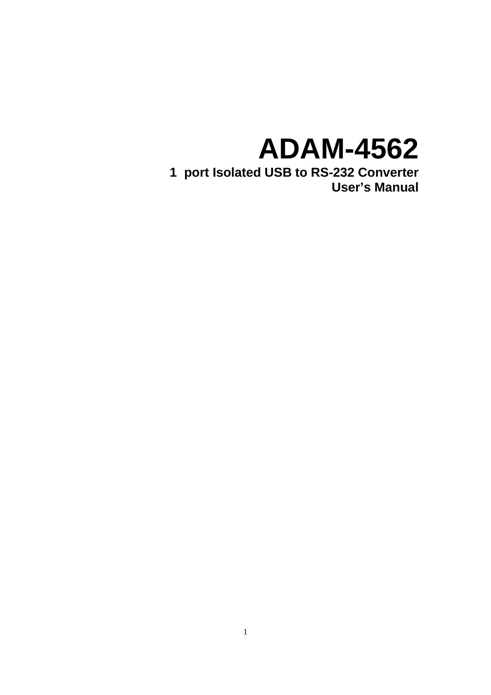 Advantech ADAM-4562 TV Converter Box User Manual