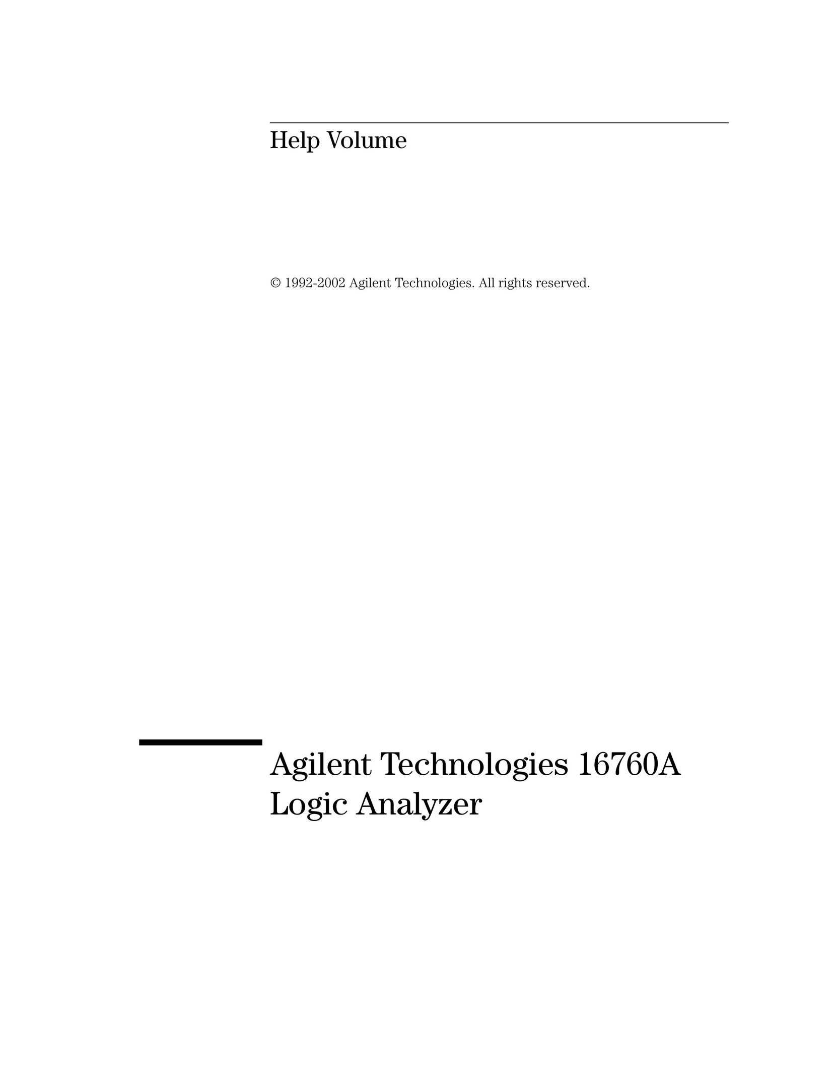 Agilent Technologies 16760A TV Converter Box User Manual