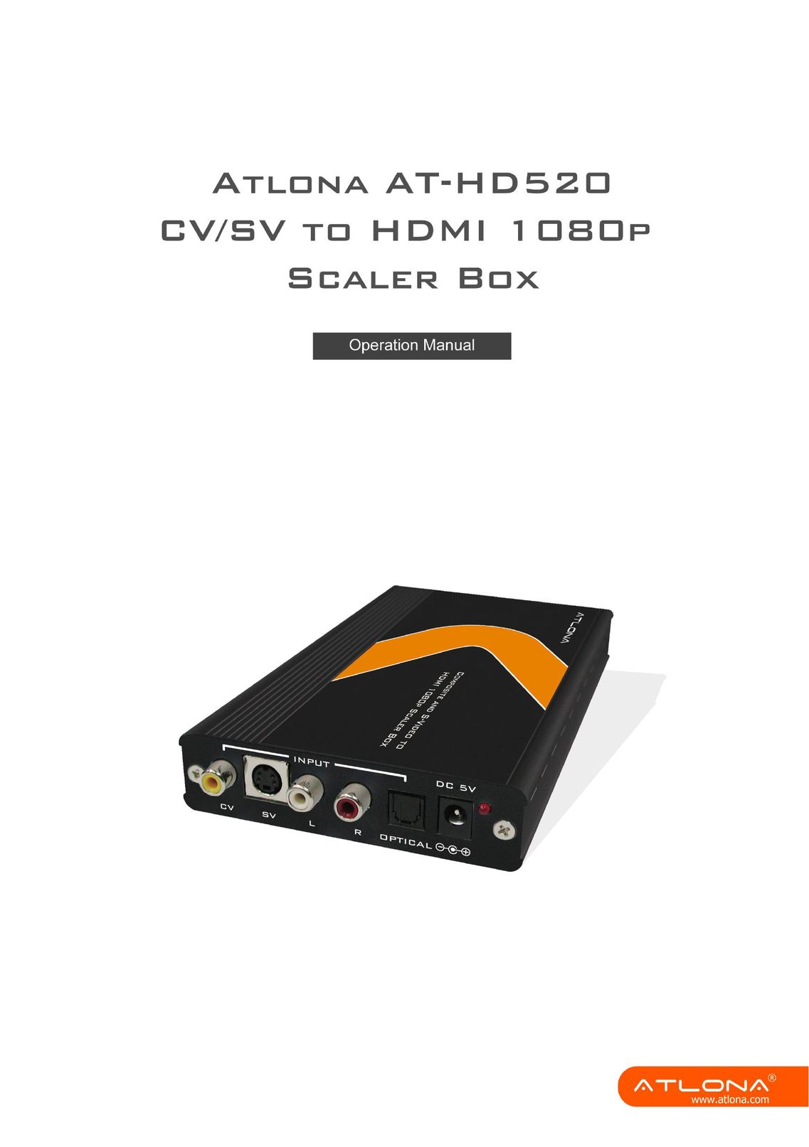 Atlona AT-HD520 TV Converter Box User Manual