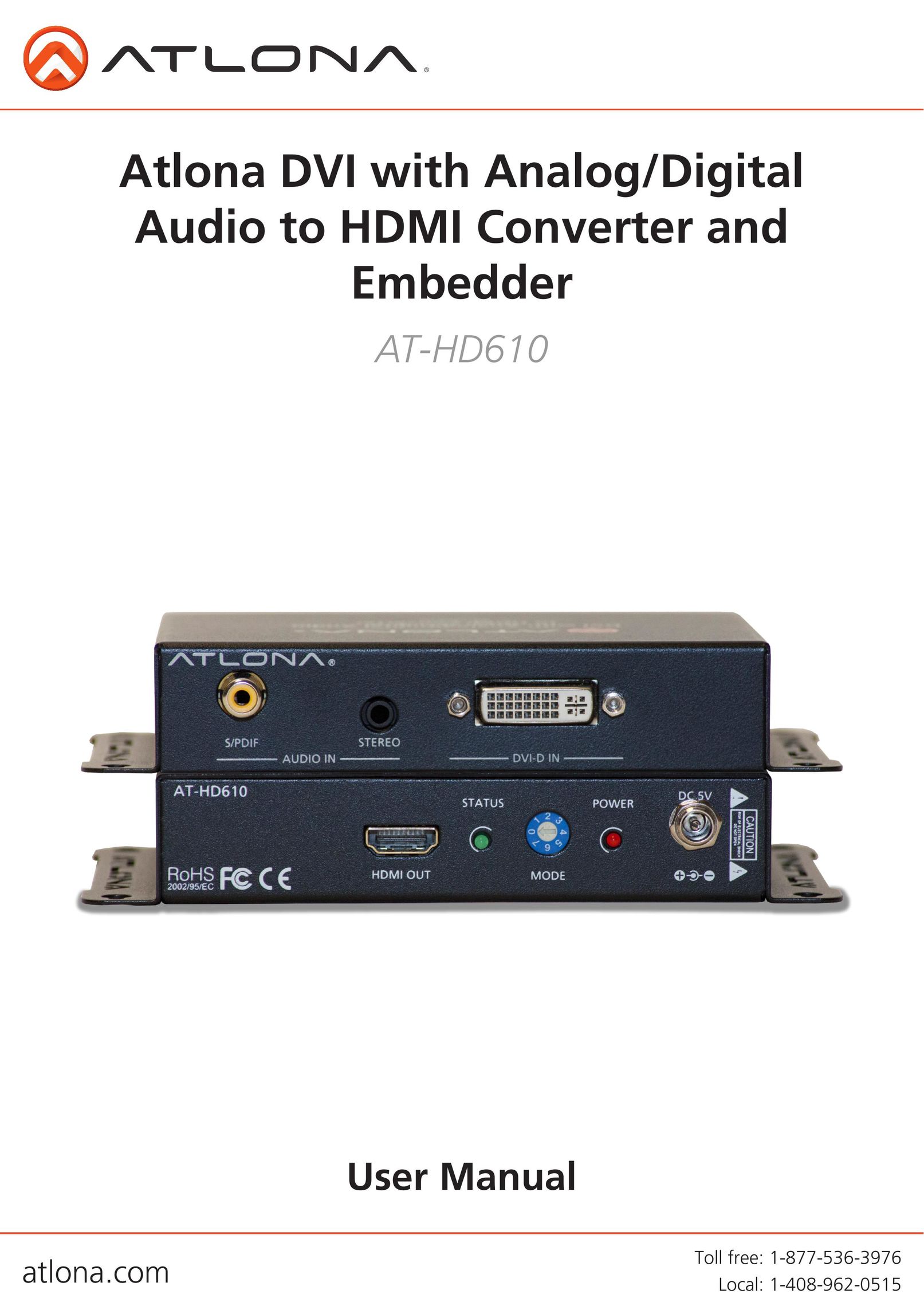 Atlona AT-HD610 TV Converter Box User Manual
