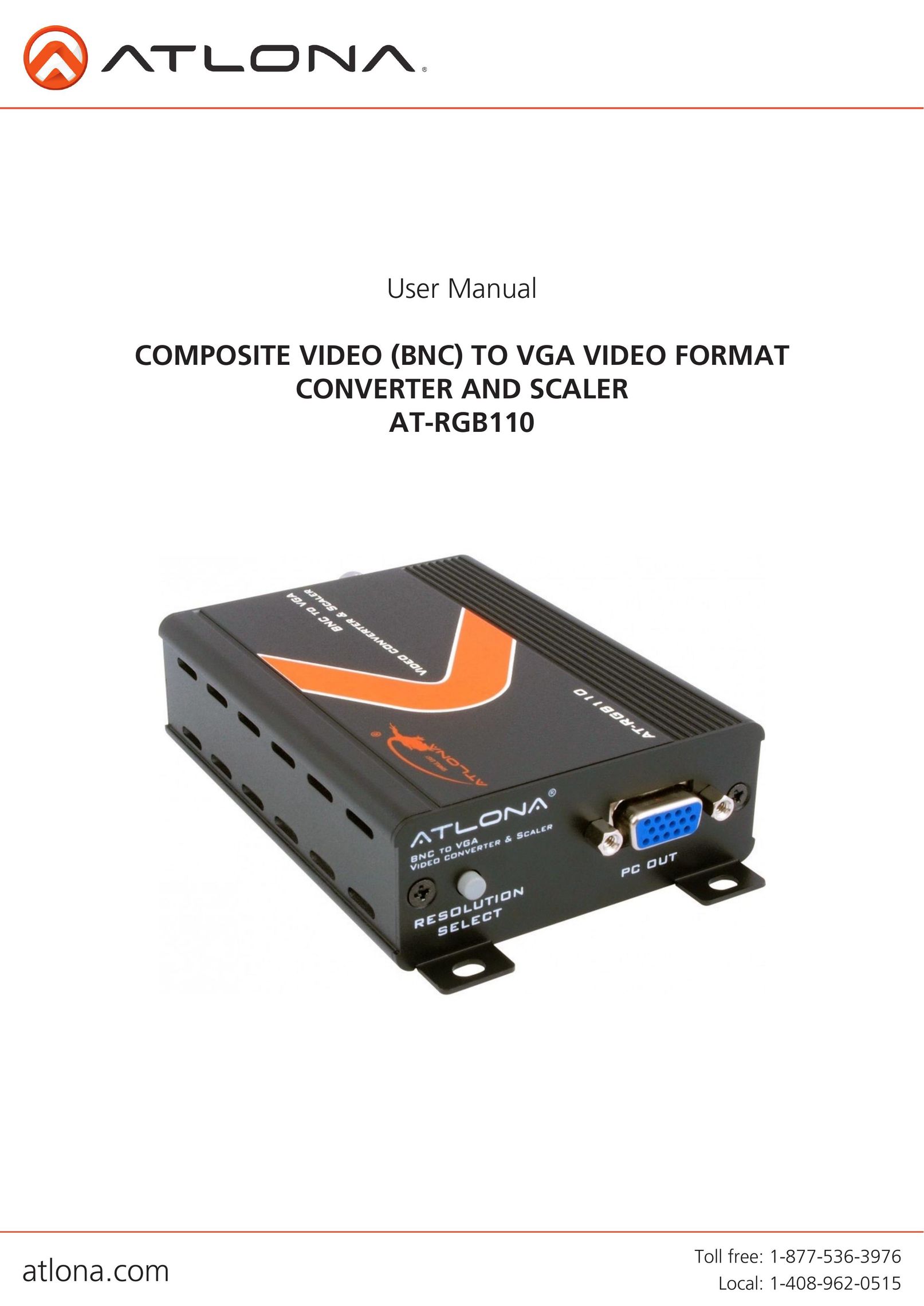 Atlona AT-RGB110 TV Converter Box User Manual
