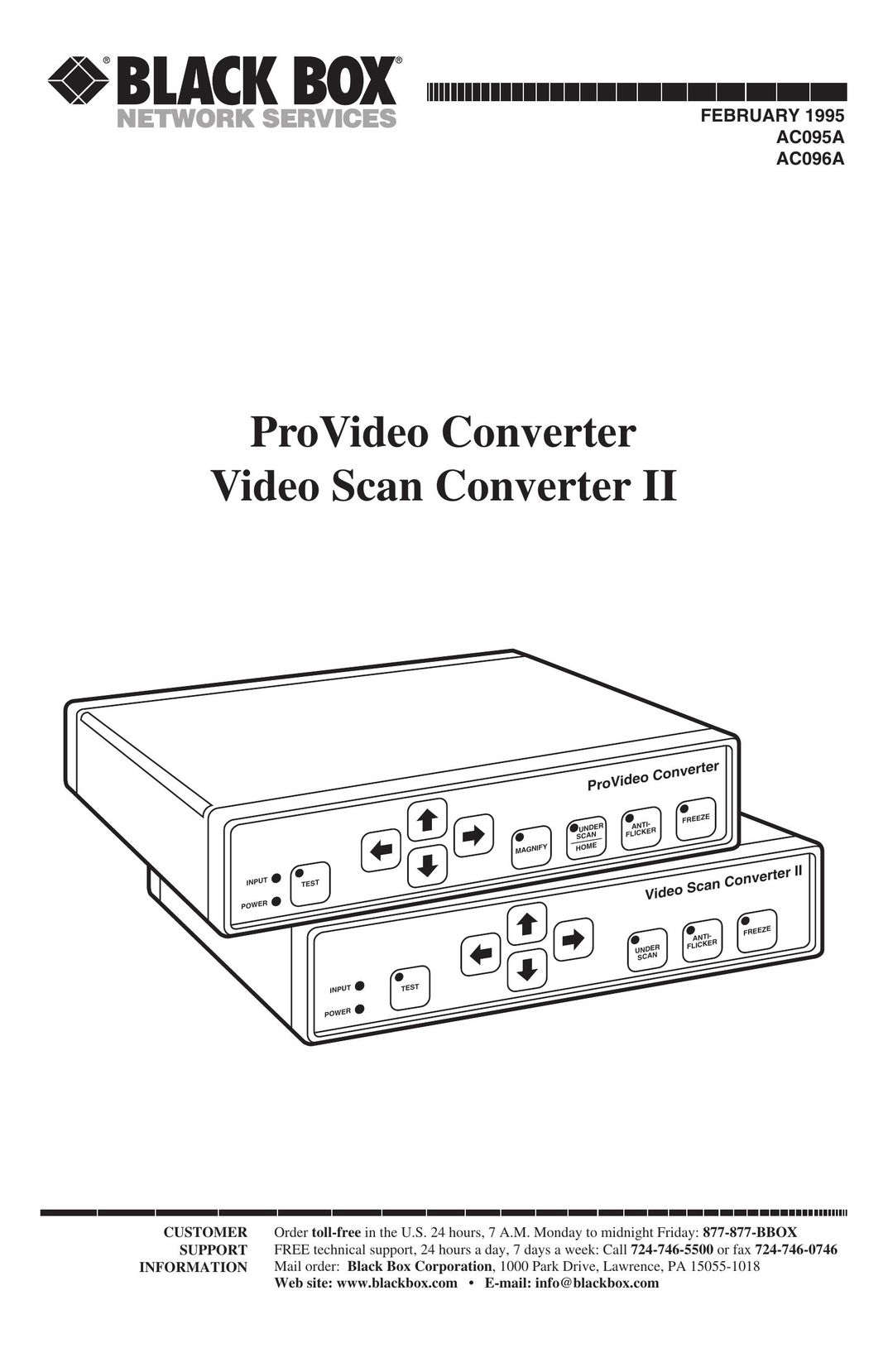 Black Box AC095A TV Converter Box User Manual