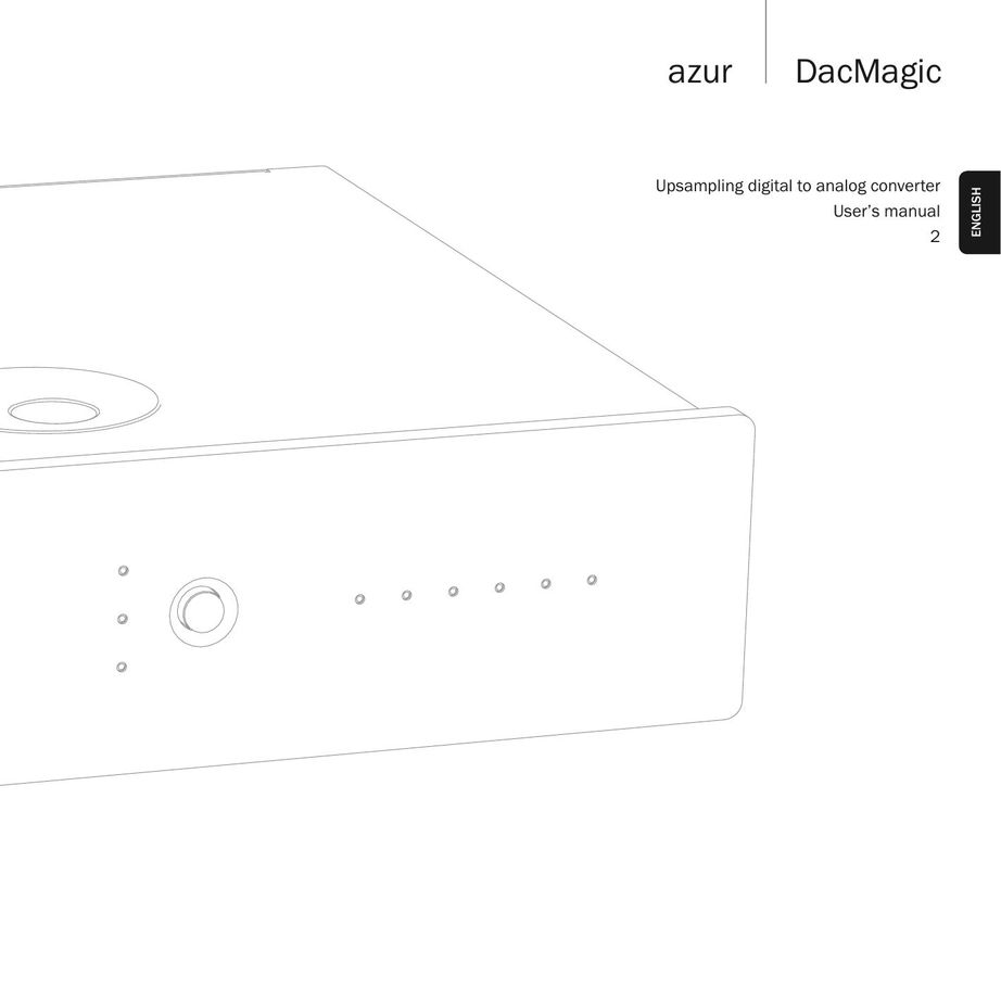 Cambridge Audio azur DacMagic TV Converter Box User Manual