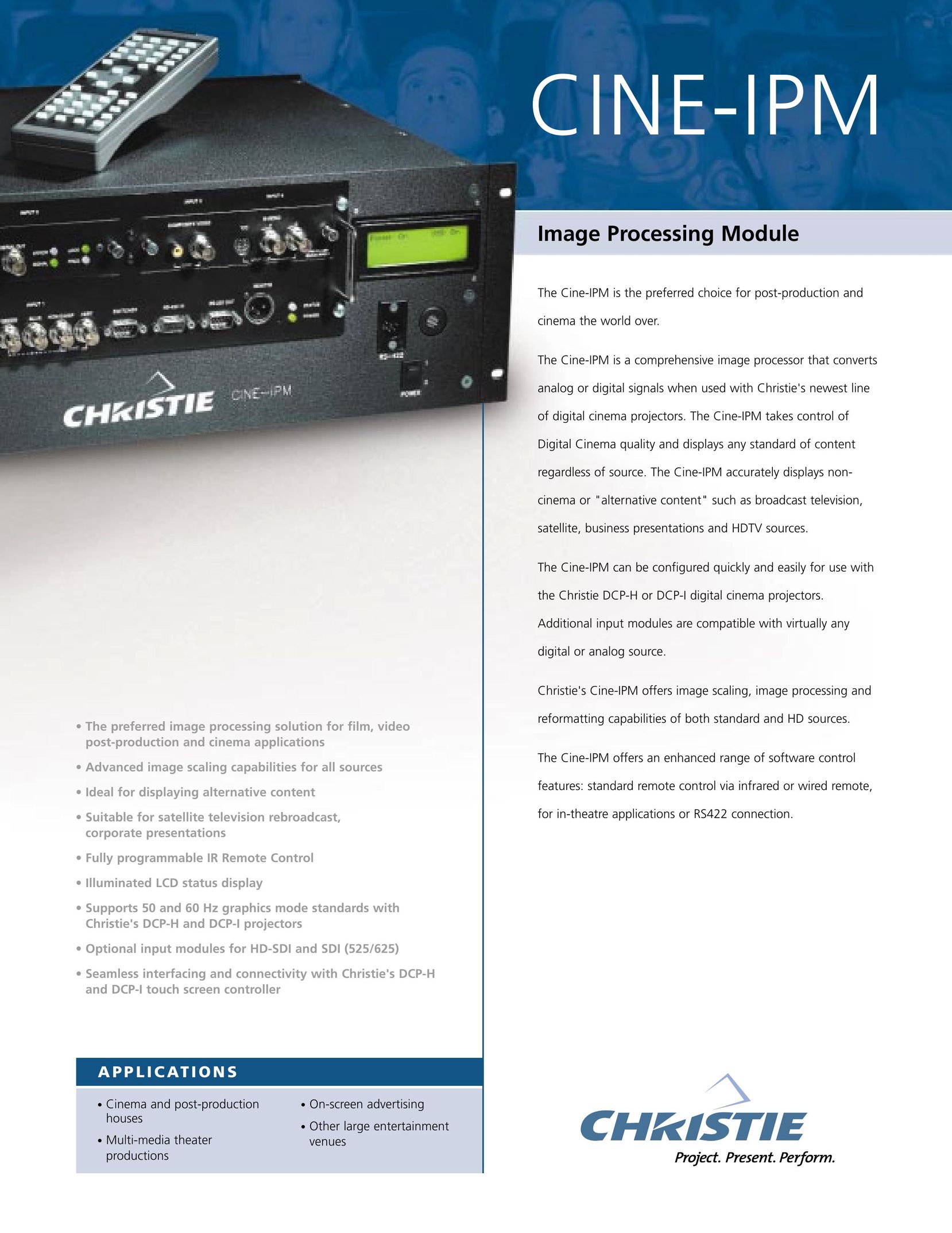 Christie Digital Systems Cine-IPM TV Converter Box User Manual