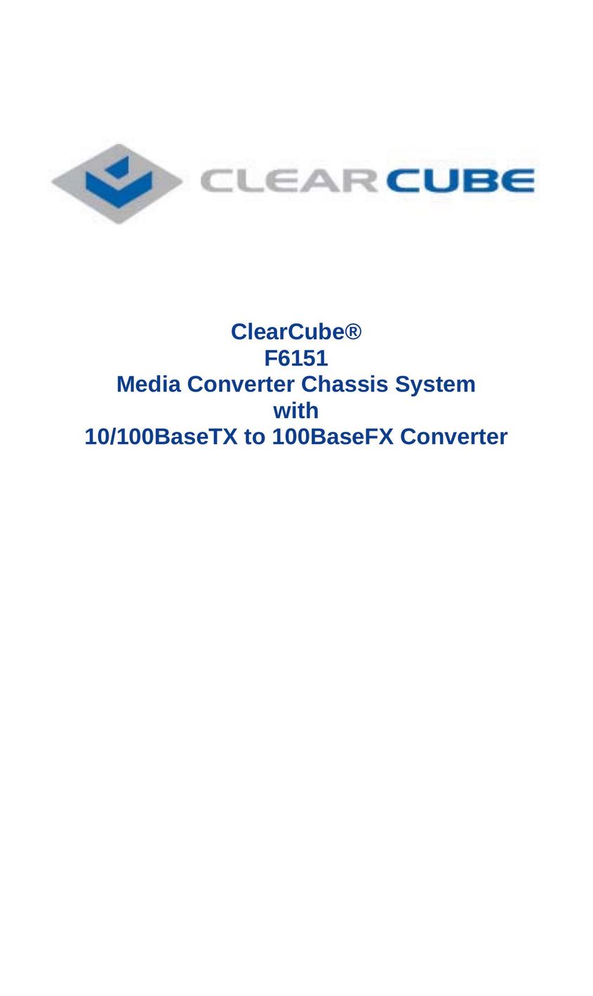 ClearCube F6151 TV Converter Box User Manual