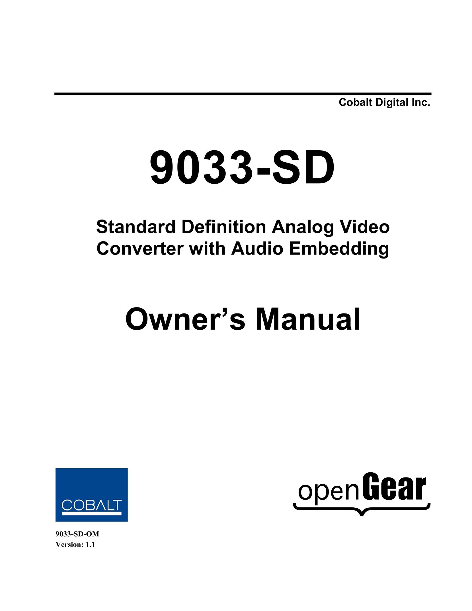 Cobalt Networks 9033-SD TV Converter Box User Manual