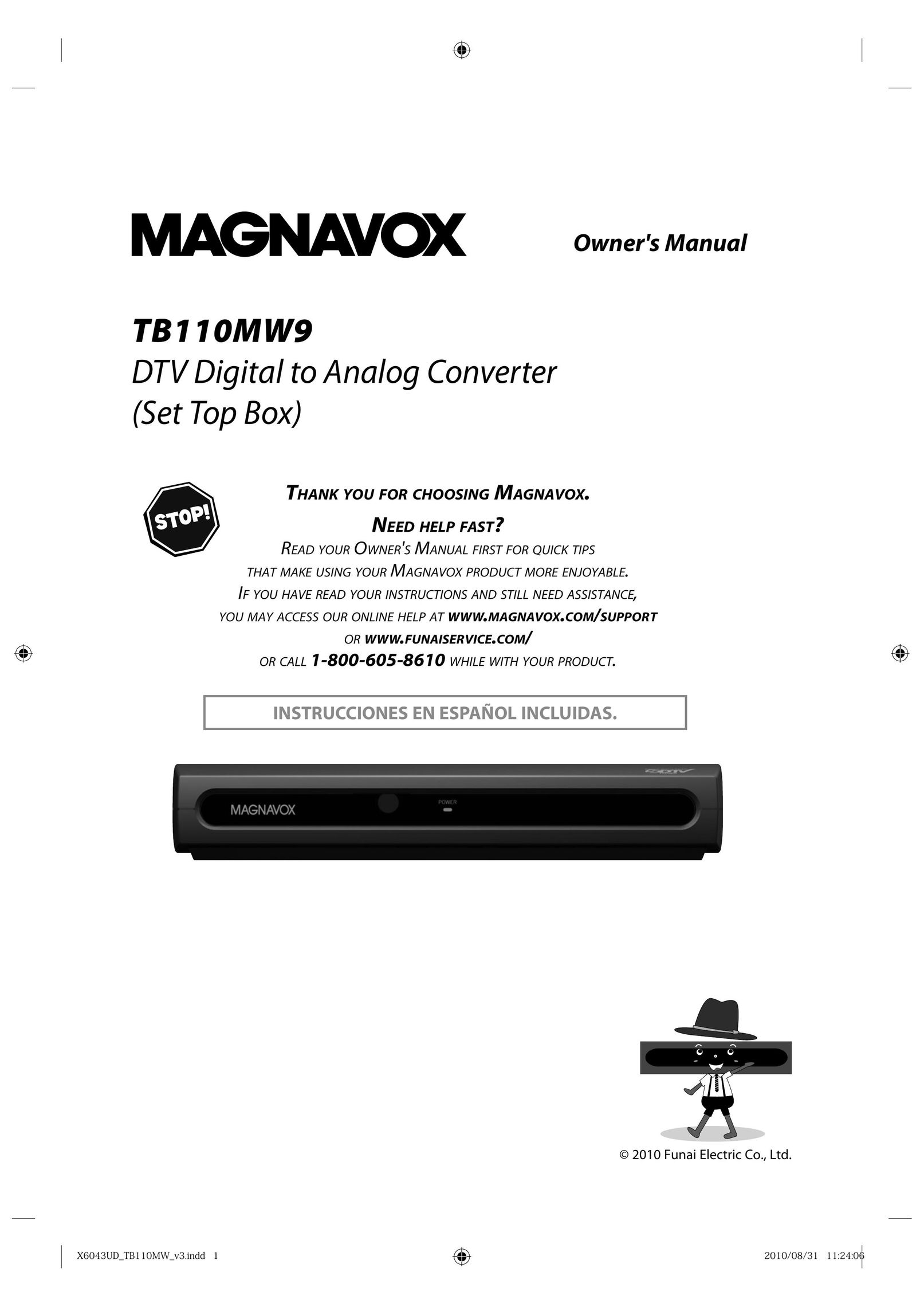 FUNAI TB110MW9 TV Converter Box User Manual