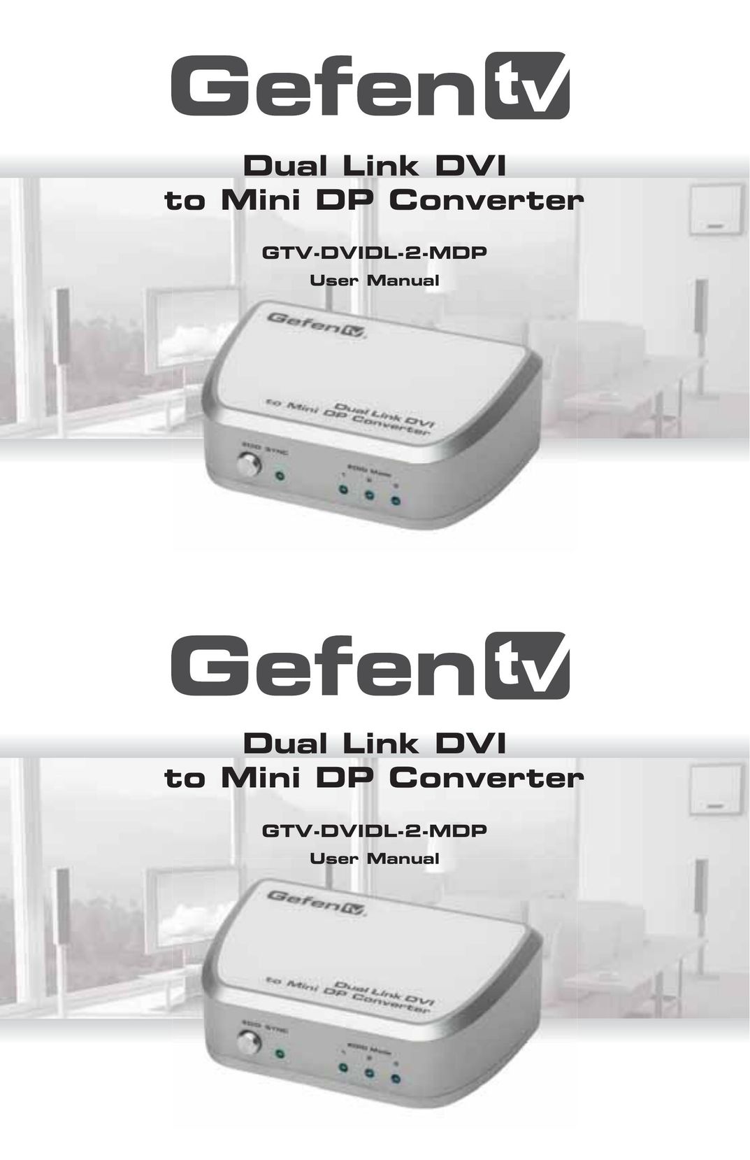 Gefen GTV-DVIDL-2-MDP TV Converter Box User Manual