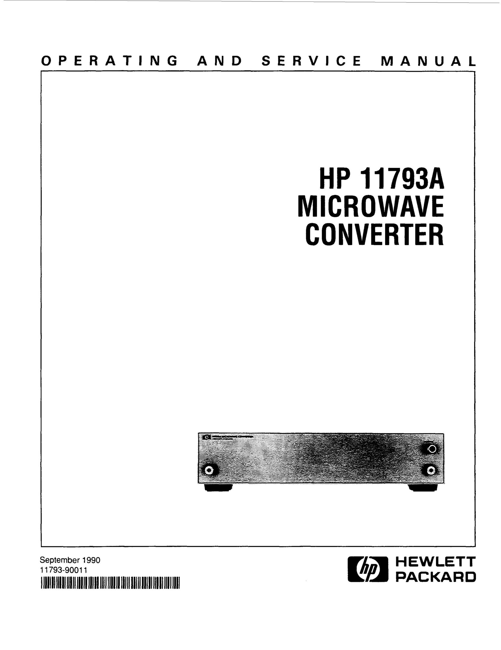 HP (Hewlett-Packard) HP 11793A TV Converter Box User Manual