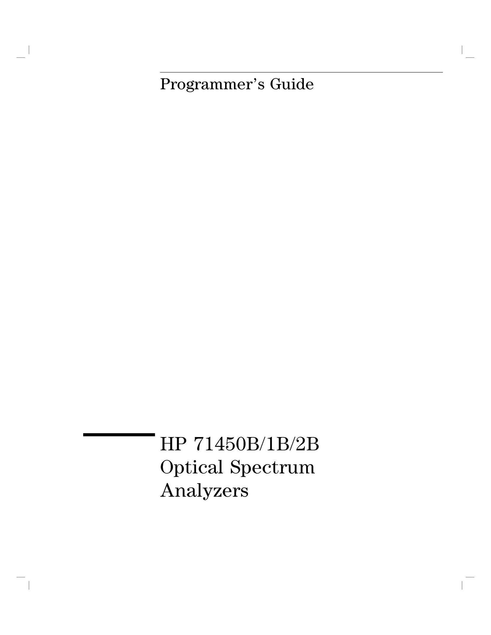 HP (Hewlett-Packard) HP 71450B TV Converter Box User Manual