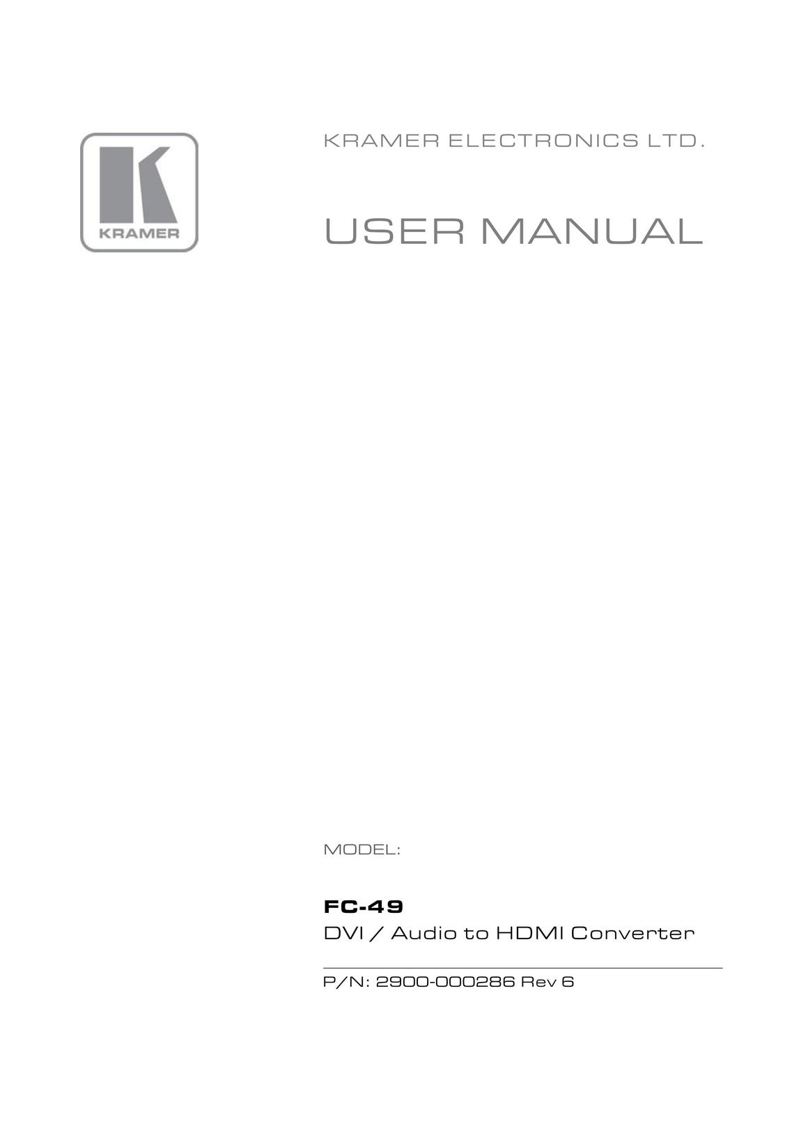 Kramer Electronics FC-49 TV Converter Box User Manual