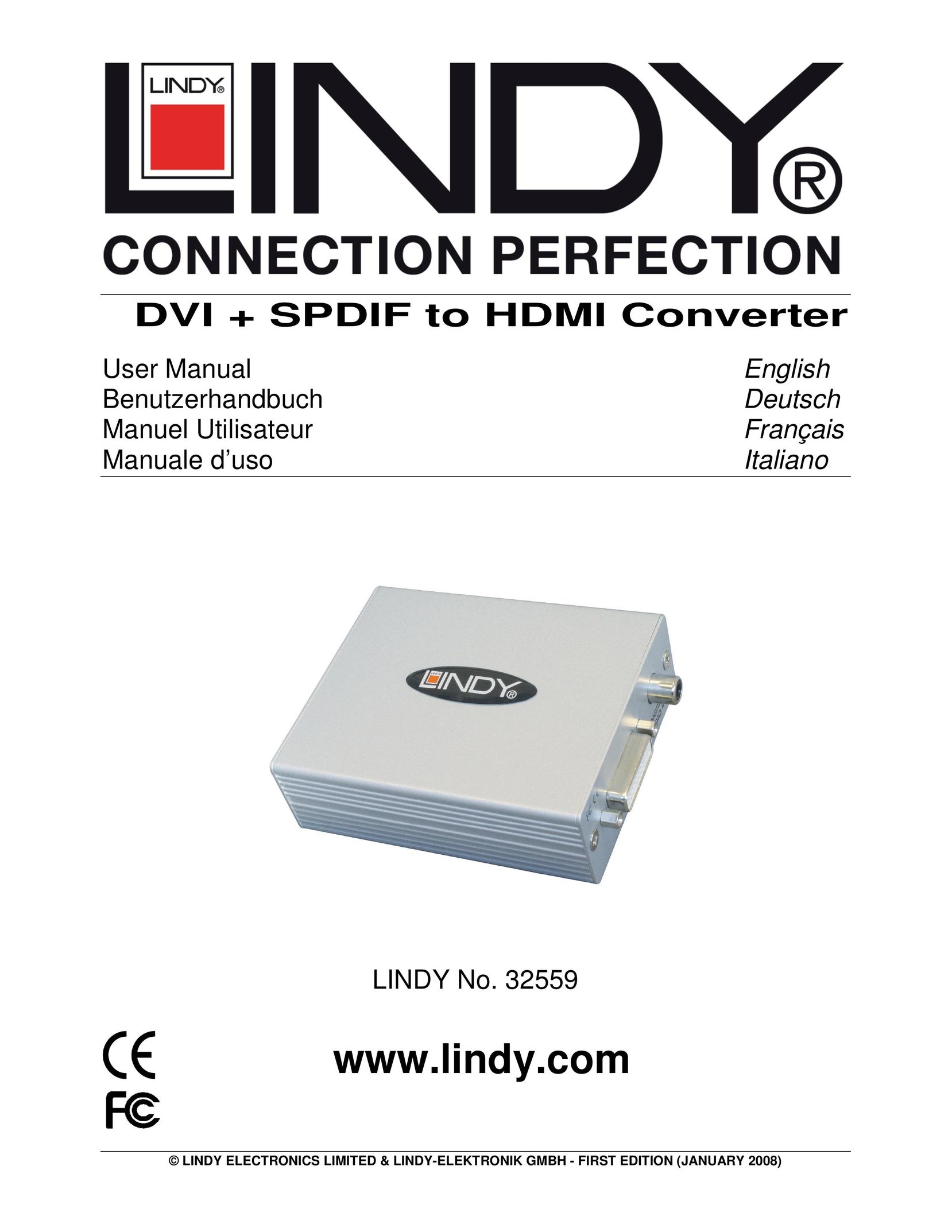 Lindy 32559 TV Converter Box User Manual