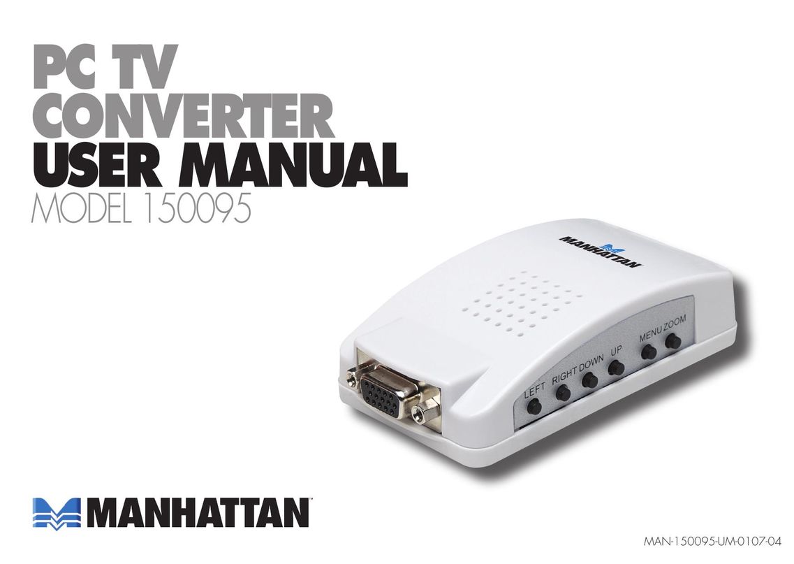 Manhattan Computer Products 150095 TV Converter Box User Manual