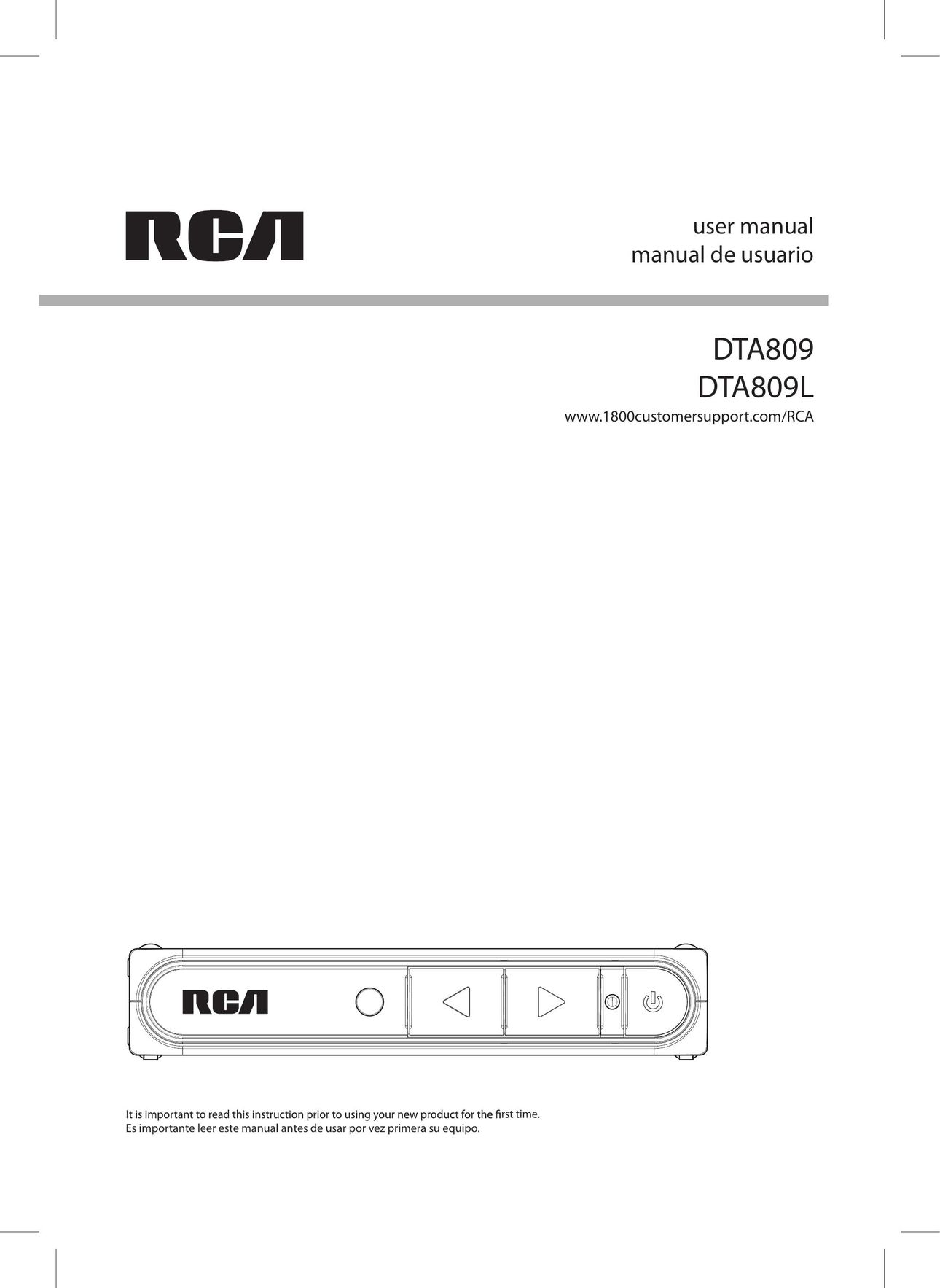 RCA DTA809L TV Converter Box User Manual