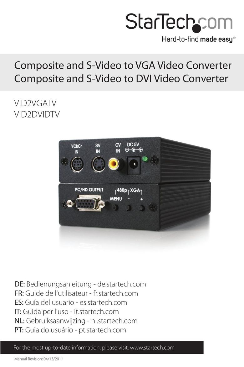 StarTech.com VID2DVIDTV TV Converter Box User Manual