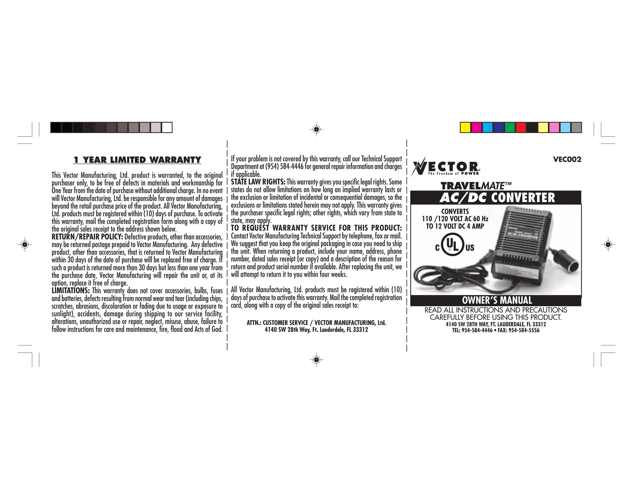 Vector VEC002 TV Converter Box User Manual