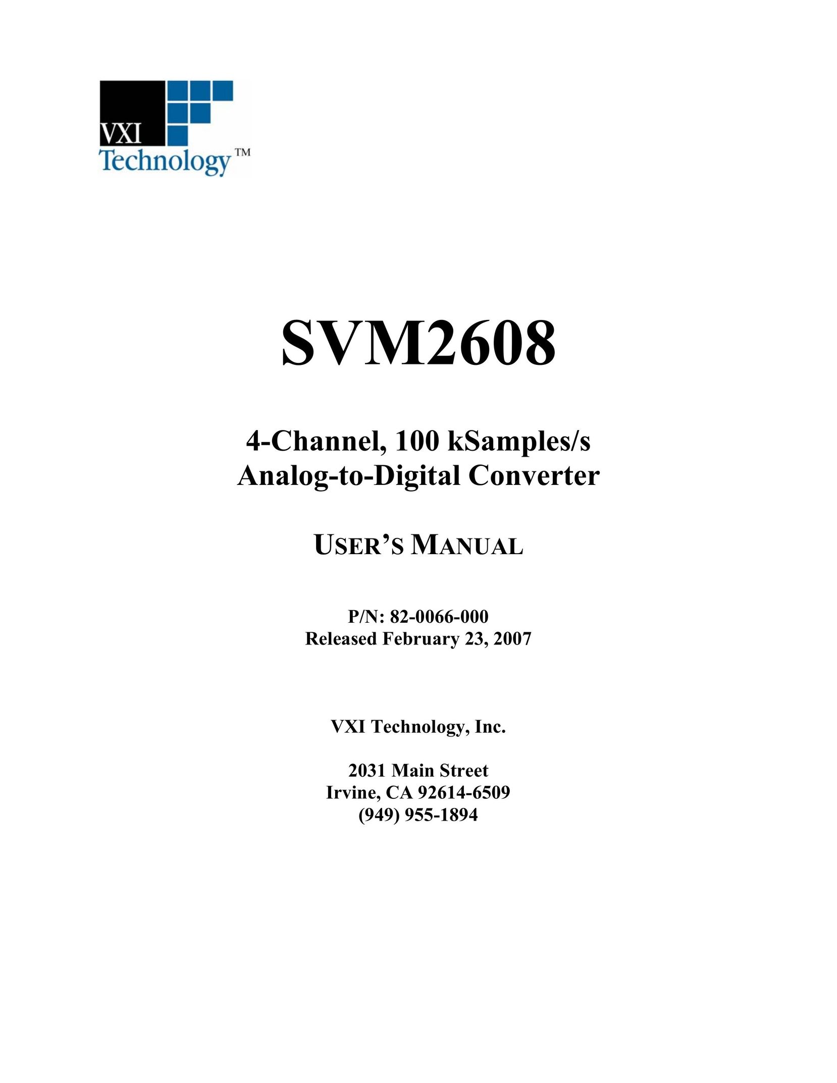 VXI SVM2608 TV Converter Box User Manual