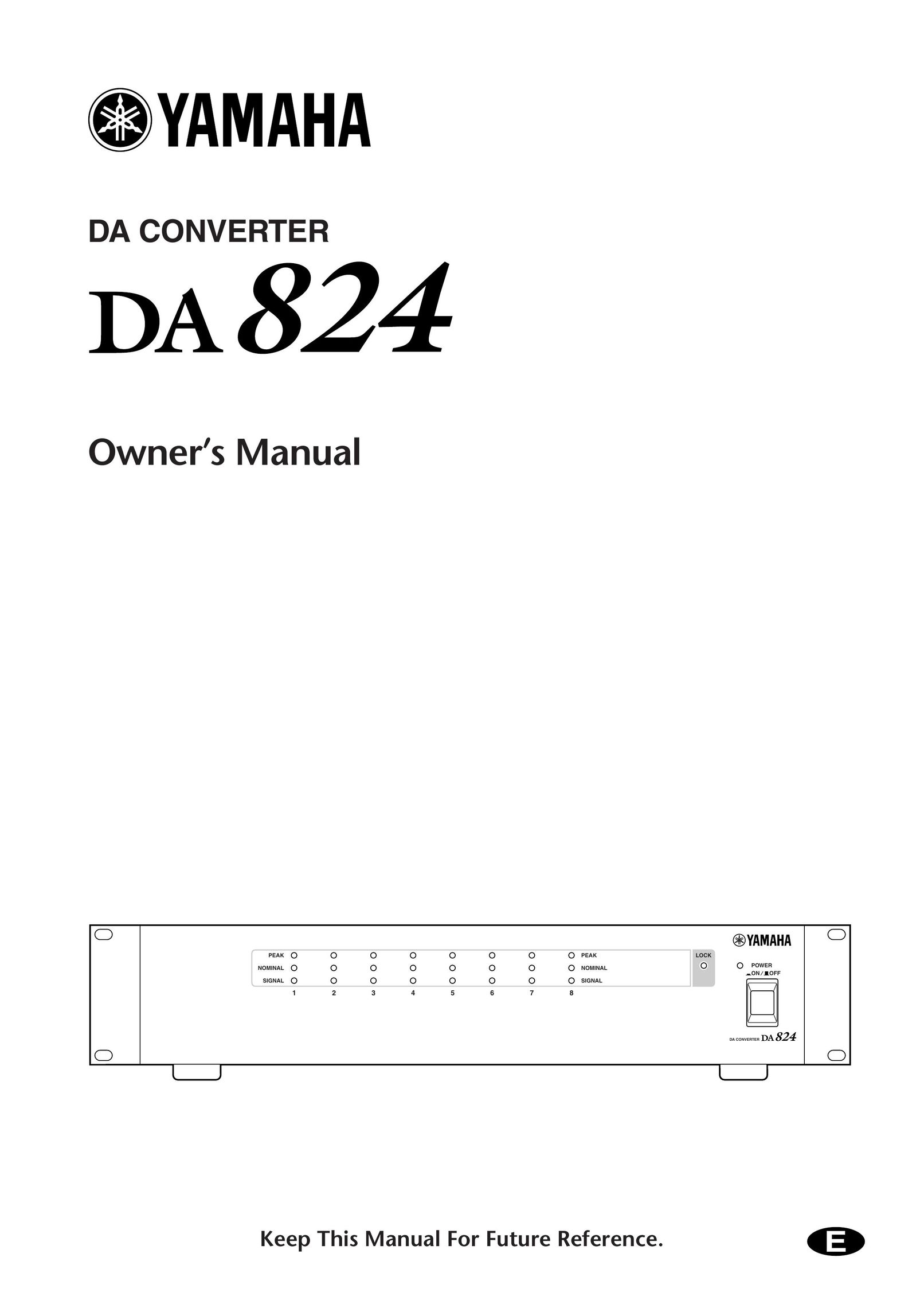 Yamaha DA824 TV Converter Box User Manual