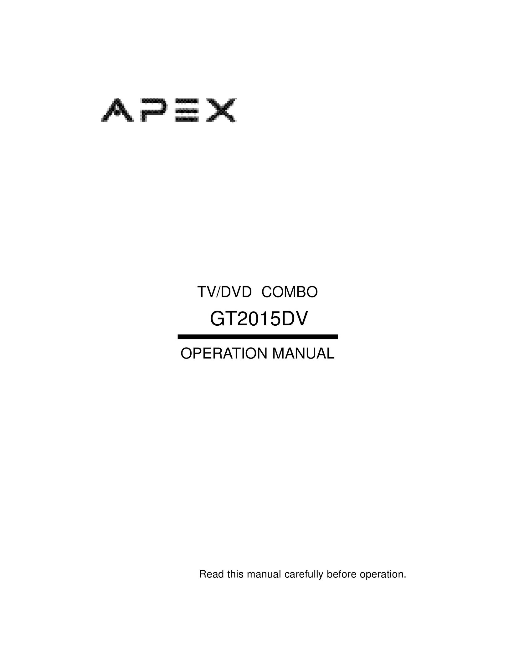 Apex Digital GT2015DV TV DVD Combo User Manual