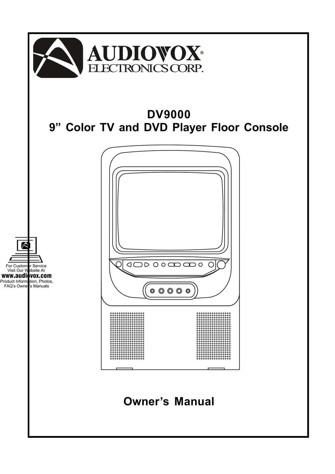 Audiovox DV9000 TV DVD Combo User Manual
