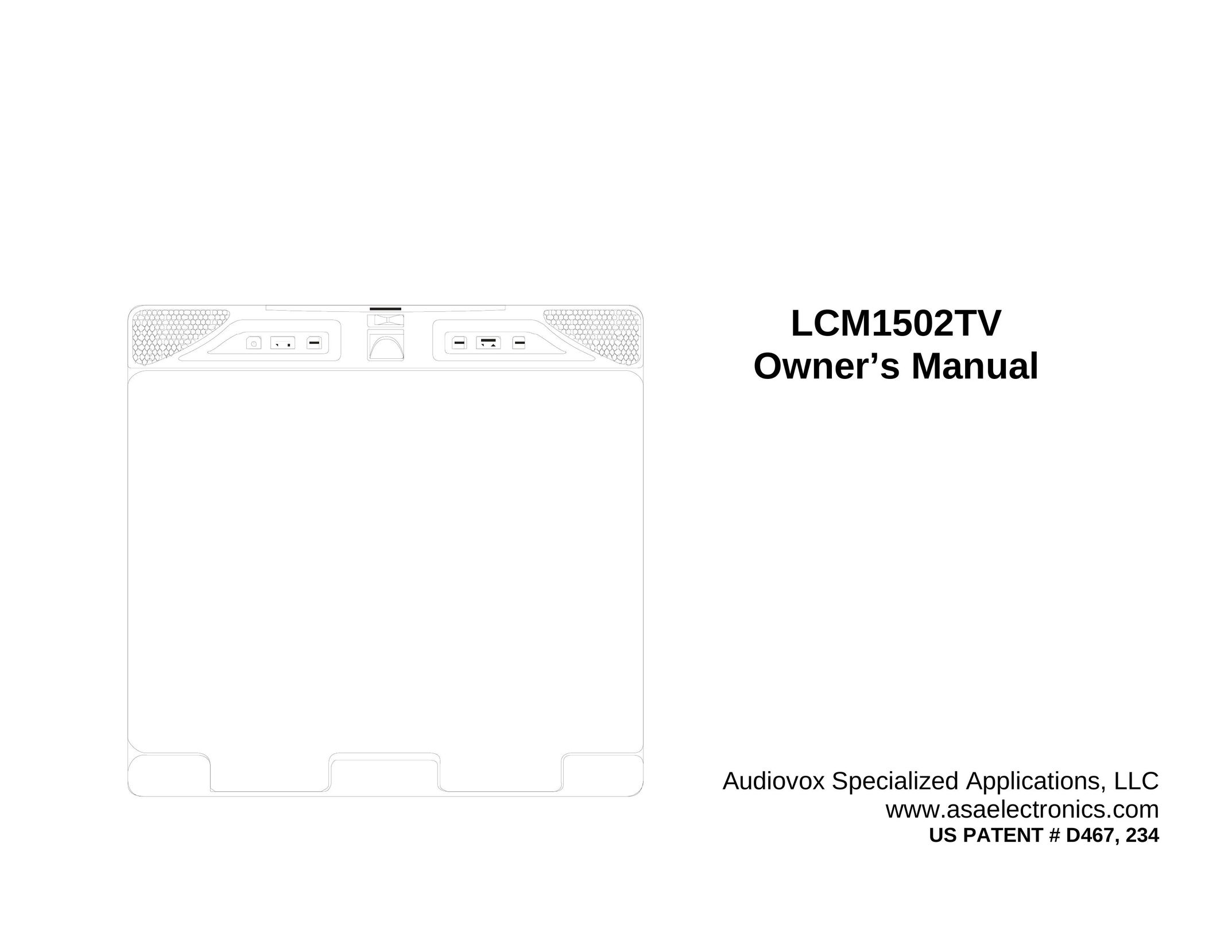 Audiovox LCM1502TV TV DVD Combo User Manual