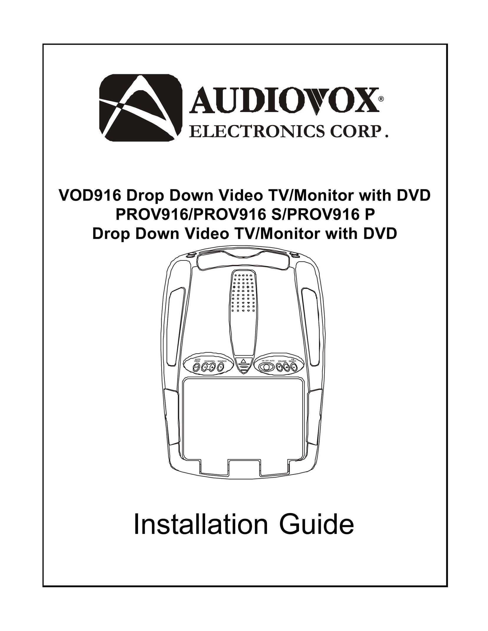 Audiovox PROV916 TV DVD Combo User Manual