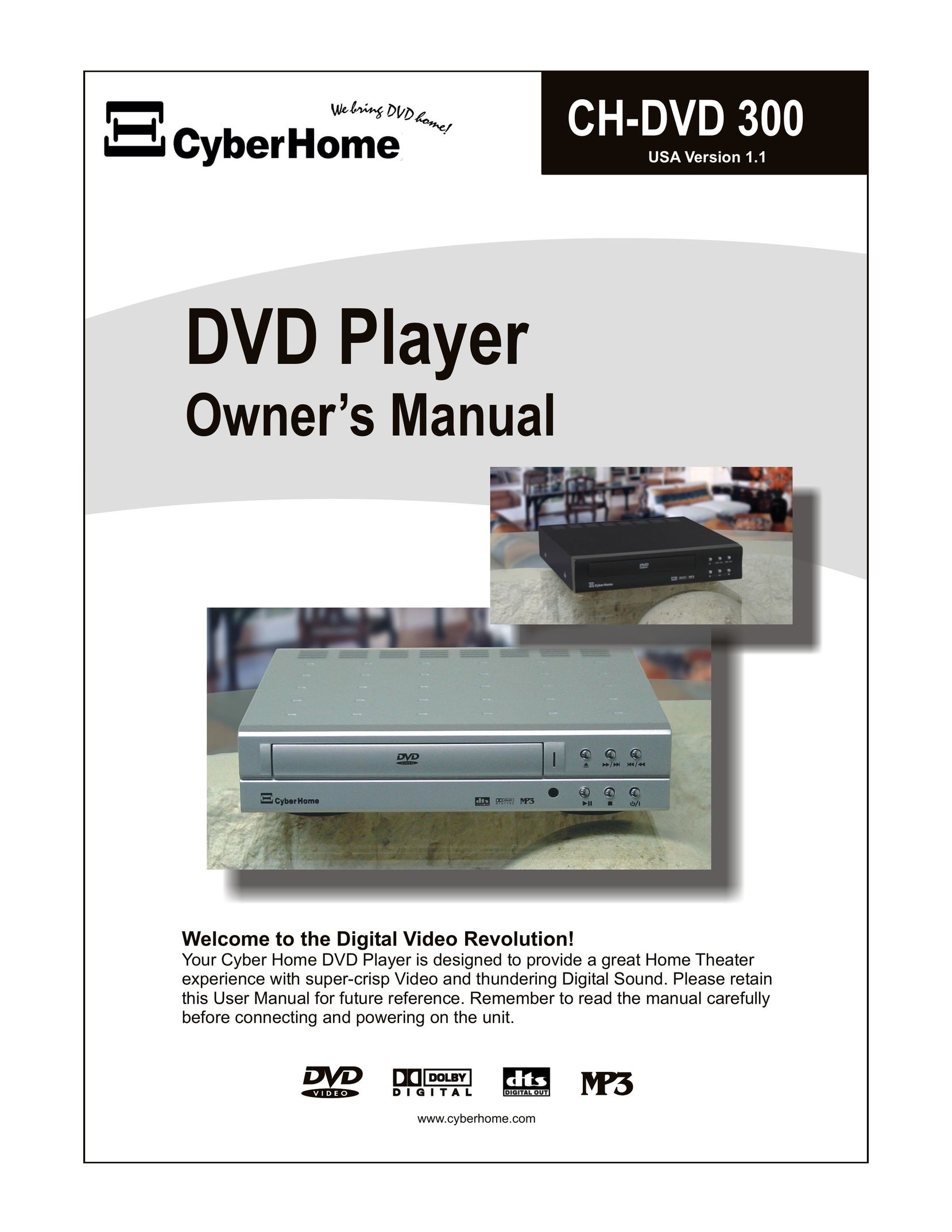 CyberHome Entertainment CH-DVD 300 TV DVD Combo User Manual