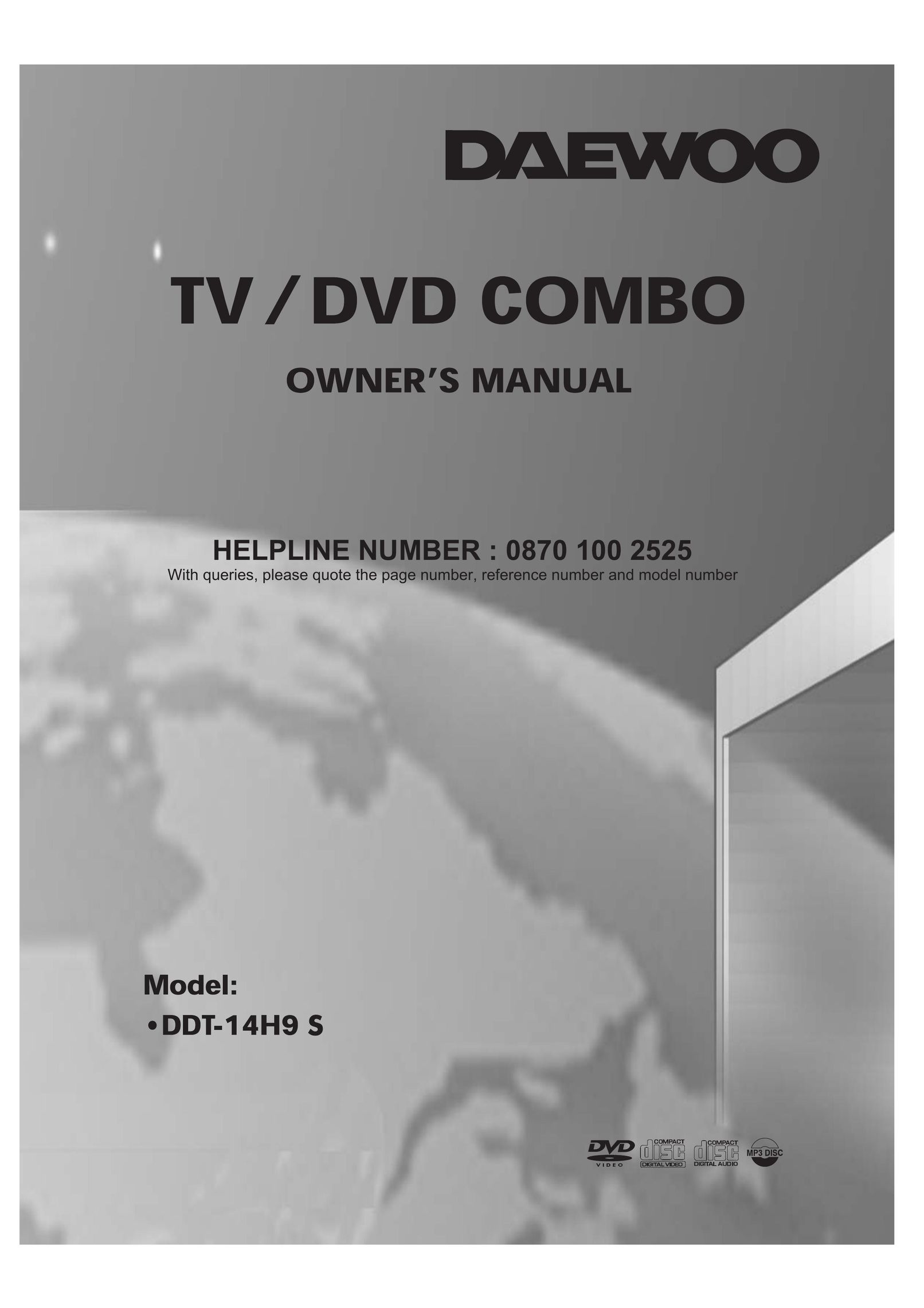 Daewoo DDT-14H9 S TV DVD Combo User Manual