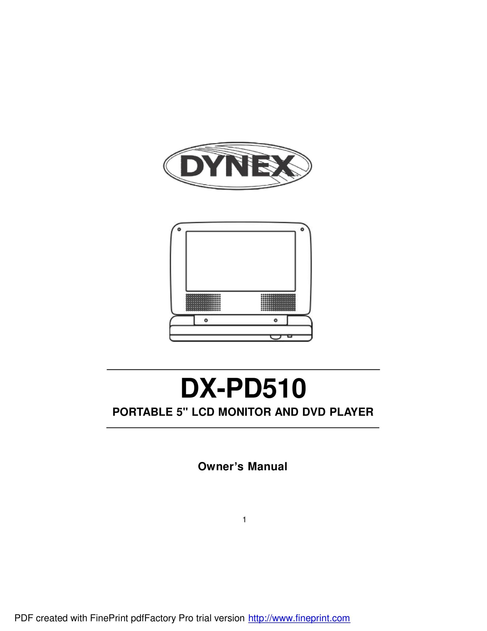 Dynex DX-PD510 TV DVD Combo User Manual