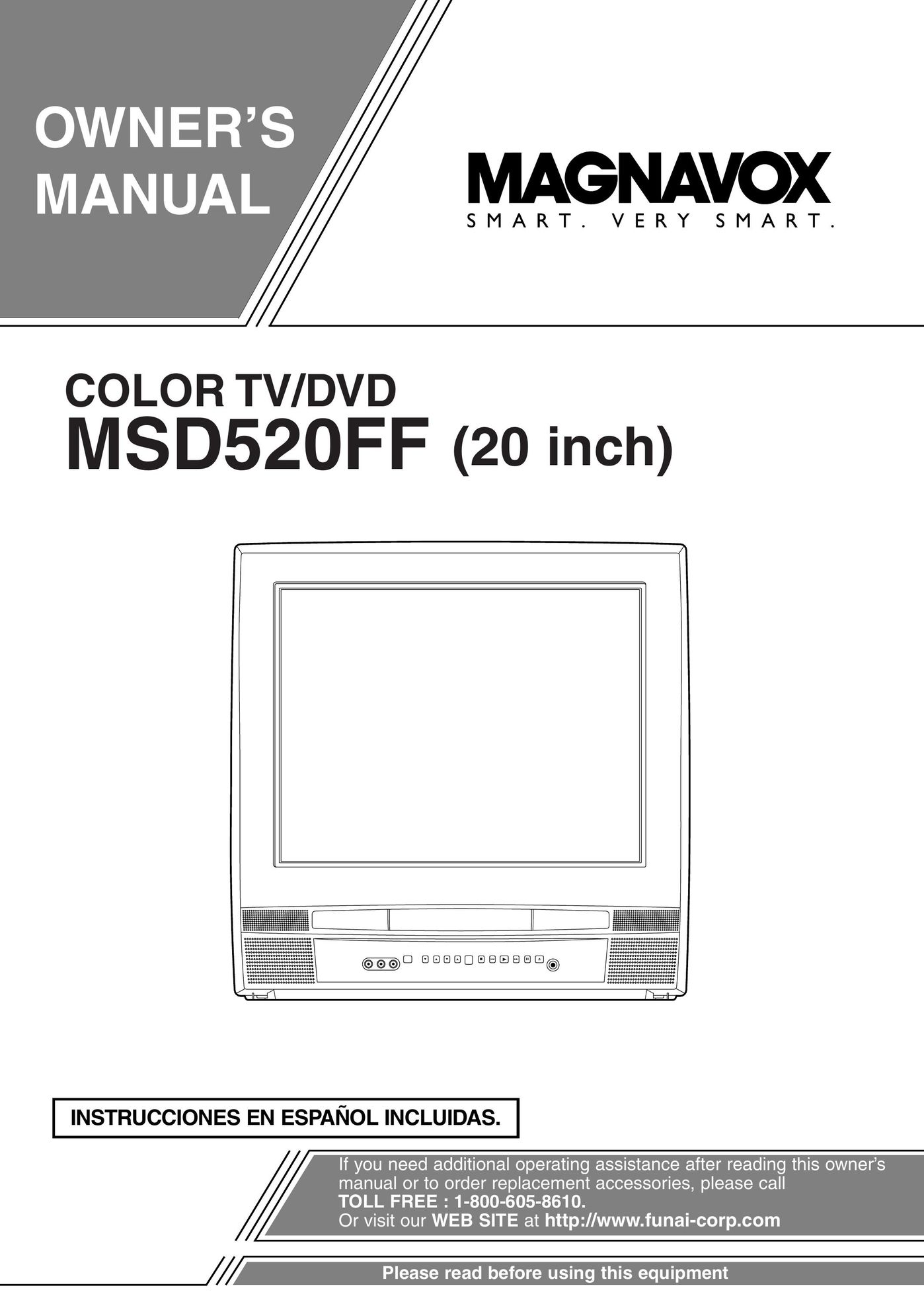 FUNAI MSD520FF TV DVD Combo User Manual