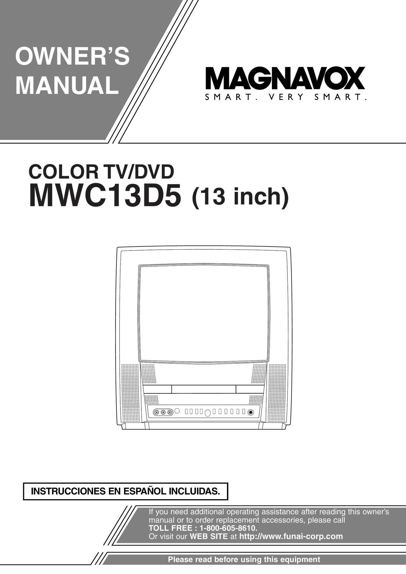 FUNAI MWC13D5df TV DVD Combo User Manual