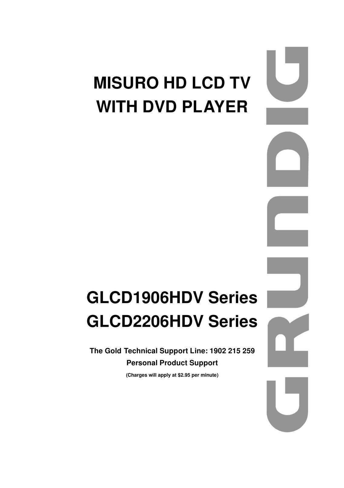 Grundig GLCD1906HDV TV DVD Combo User Manual