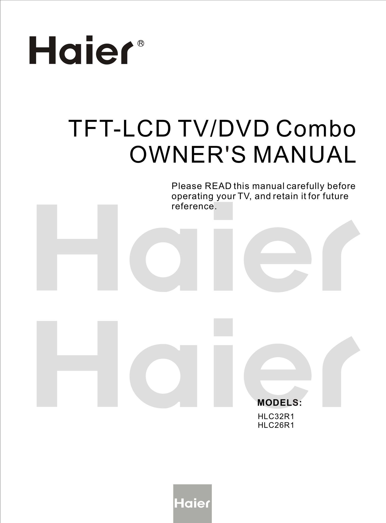 Haier HLC26R1 TV DVD Combo User Manual