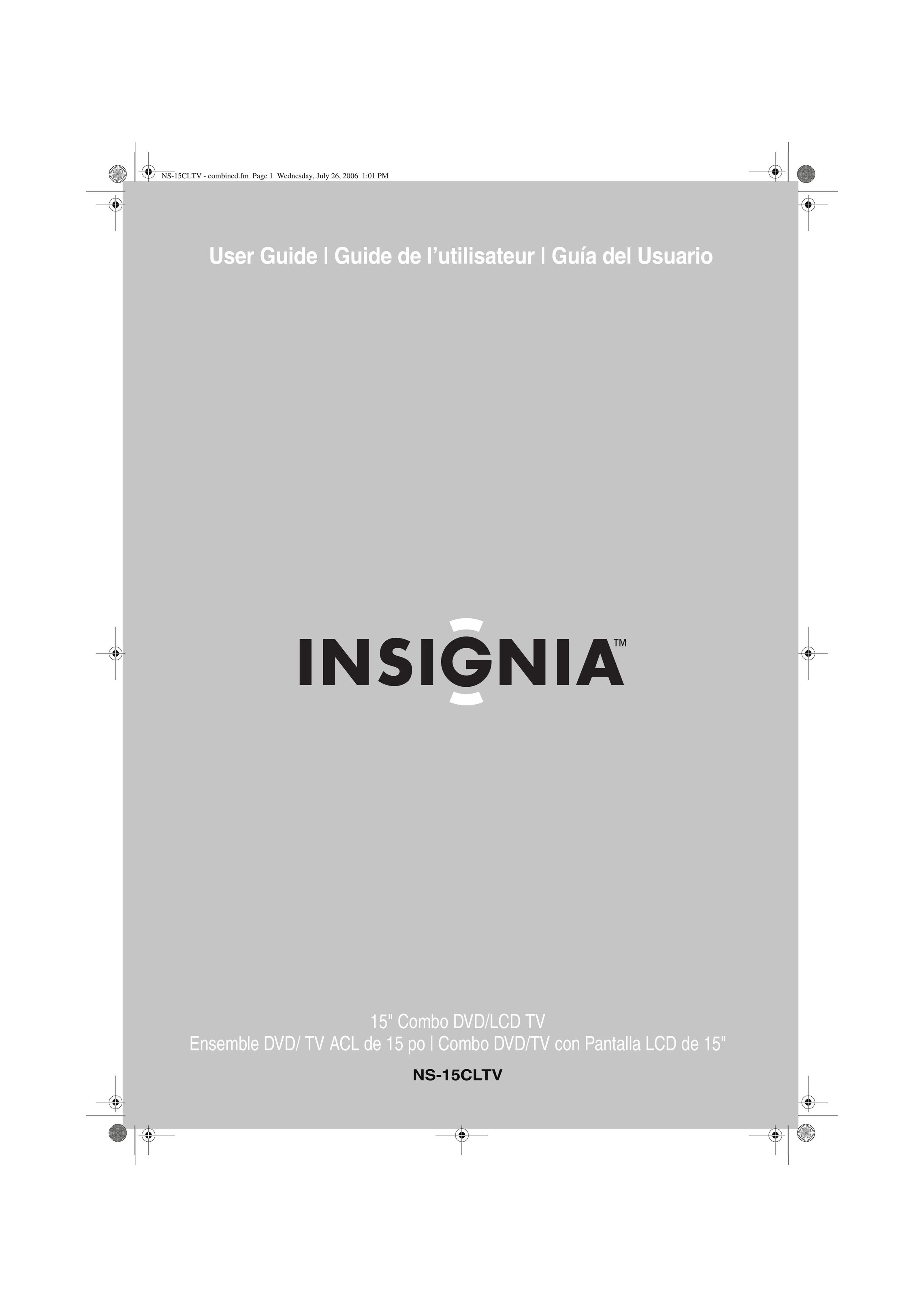 Insignia NS-15cltv TV DVD Combo User Manual
