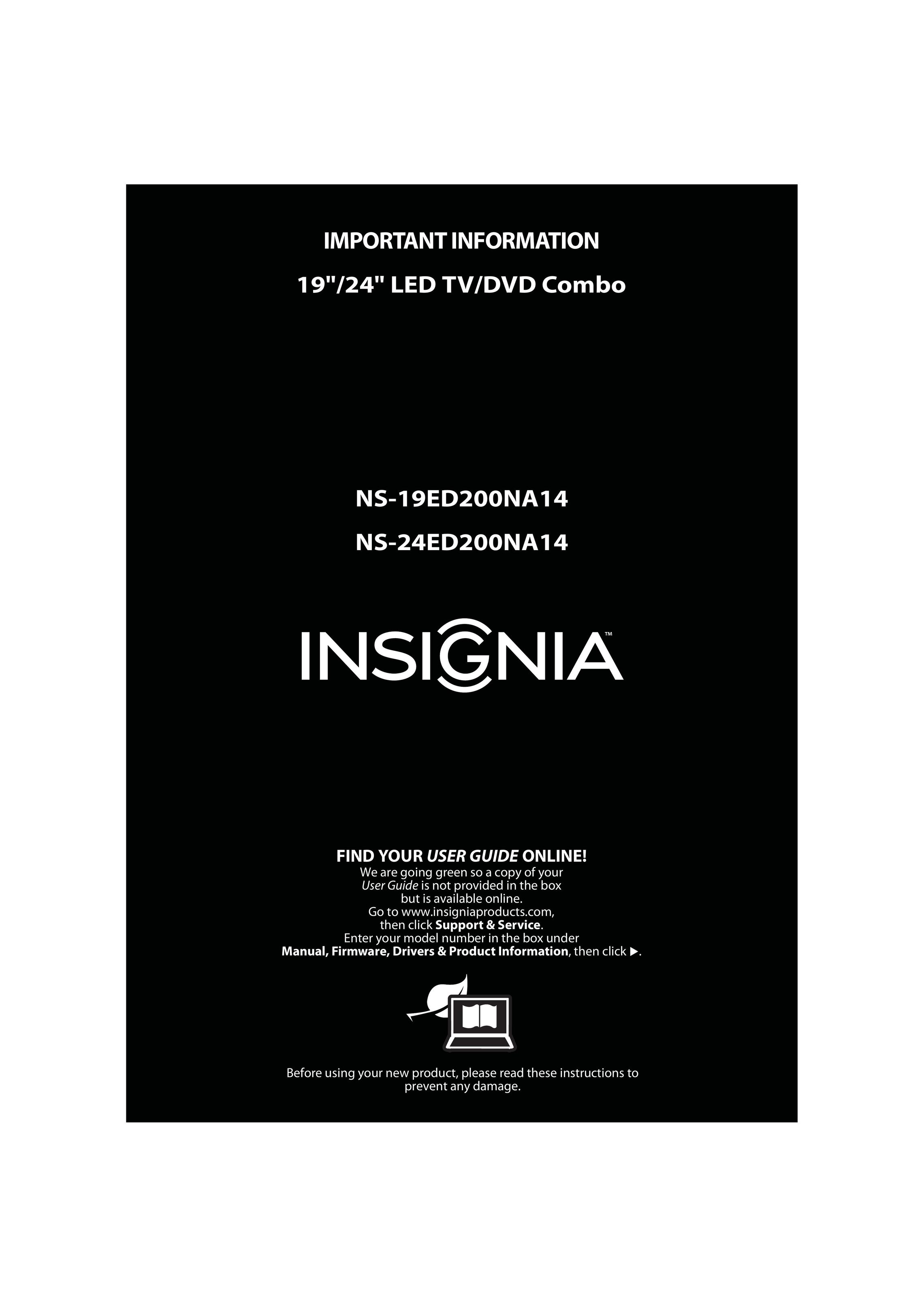 Insignia NS-19ED200NA14 TV DVD Combo User Manual